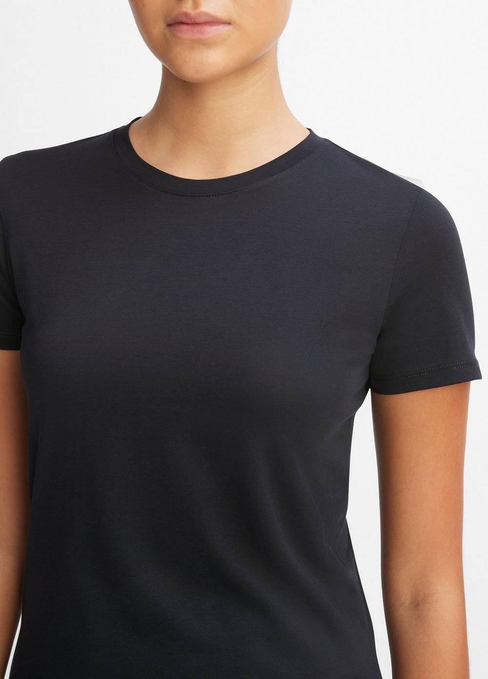Womens Essential Pima Cotton Crew Neck T-Shirt, Coastal Blue, Size XL Vince Product Image