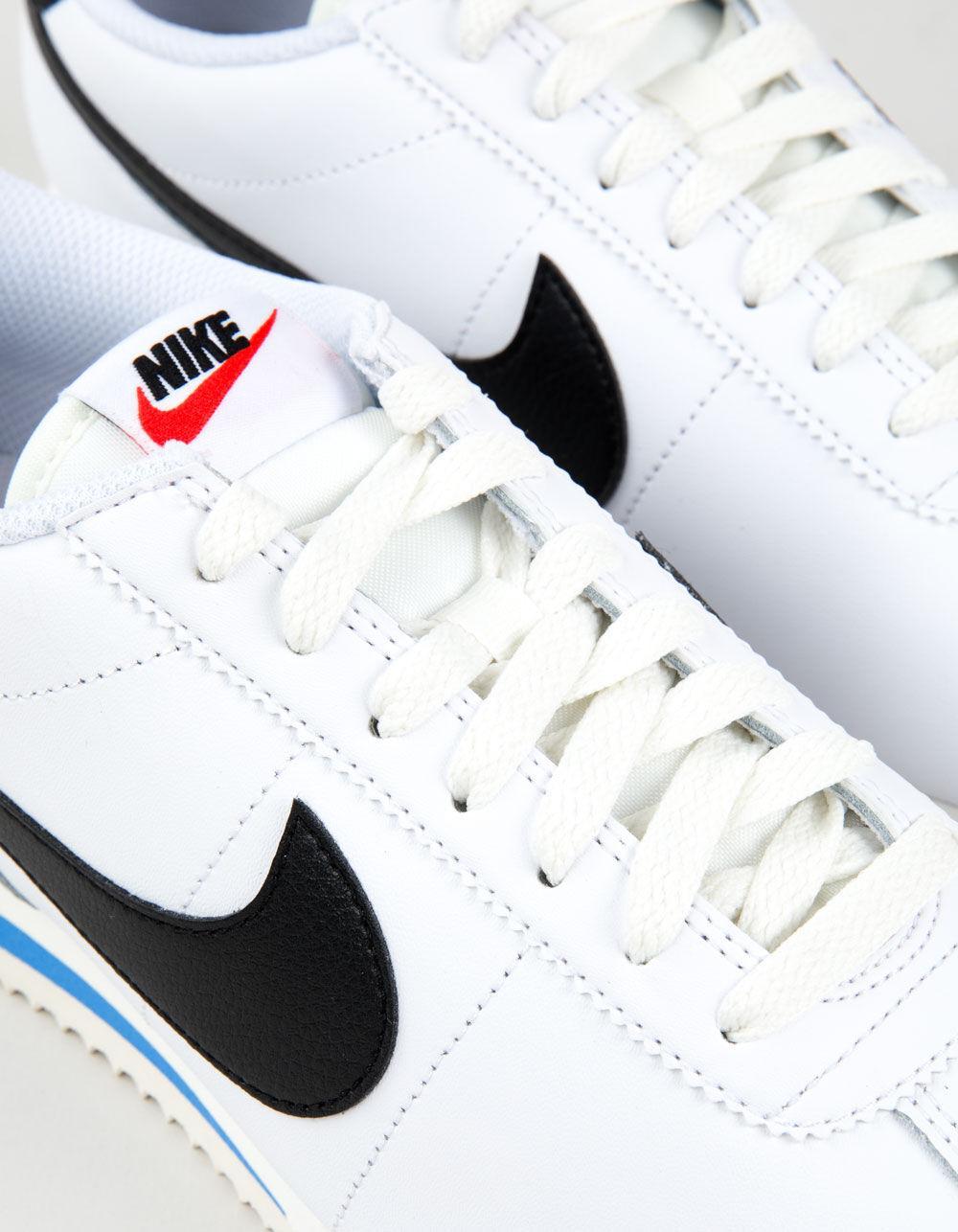 NIKE Cortez Womens Shoes - WHT/BLK Product Image