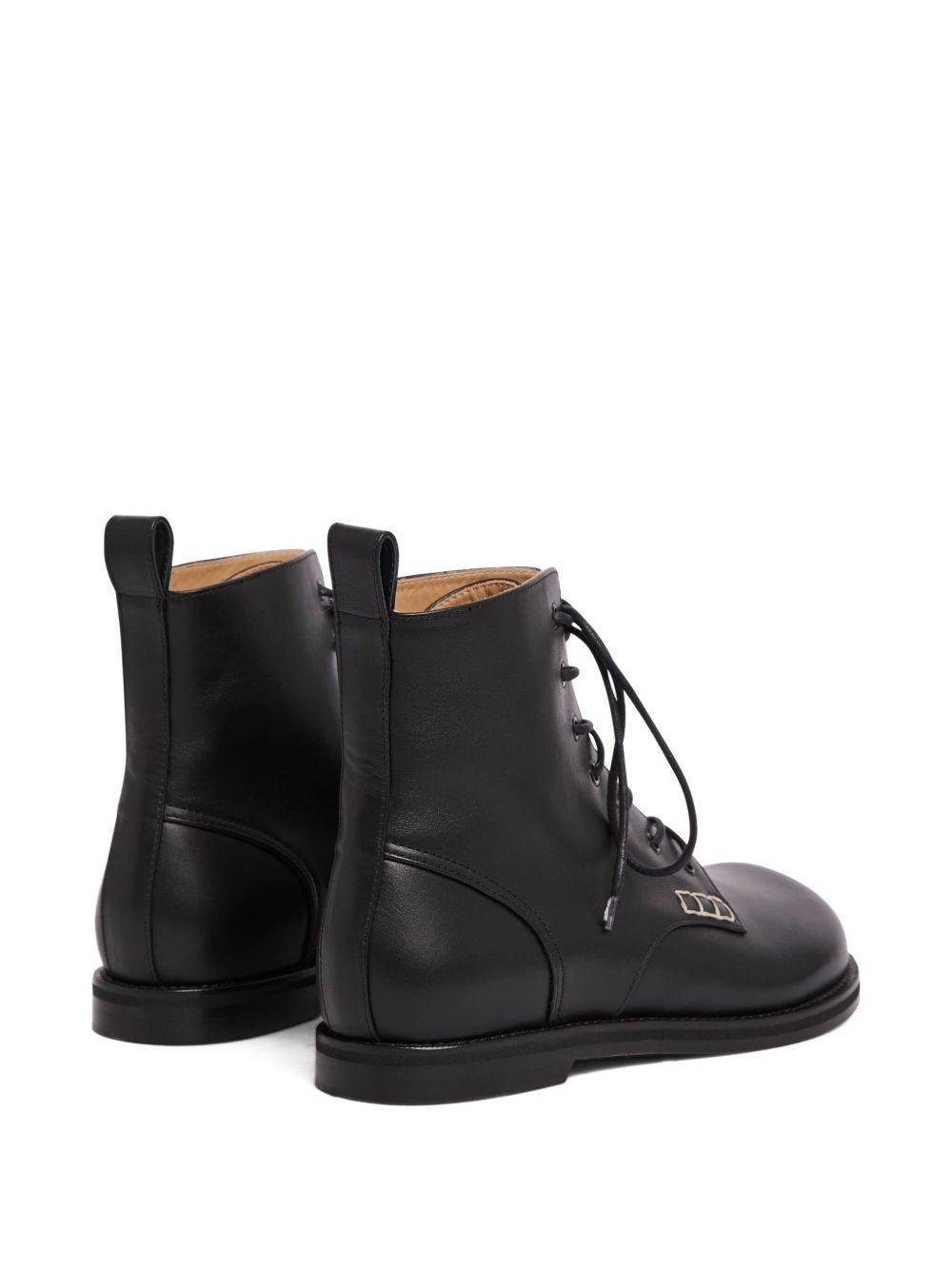 lace-up leather boots Product Image