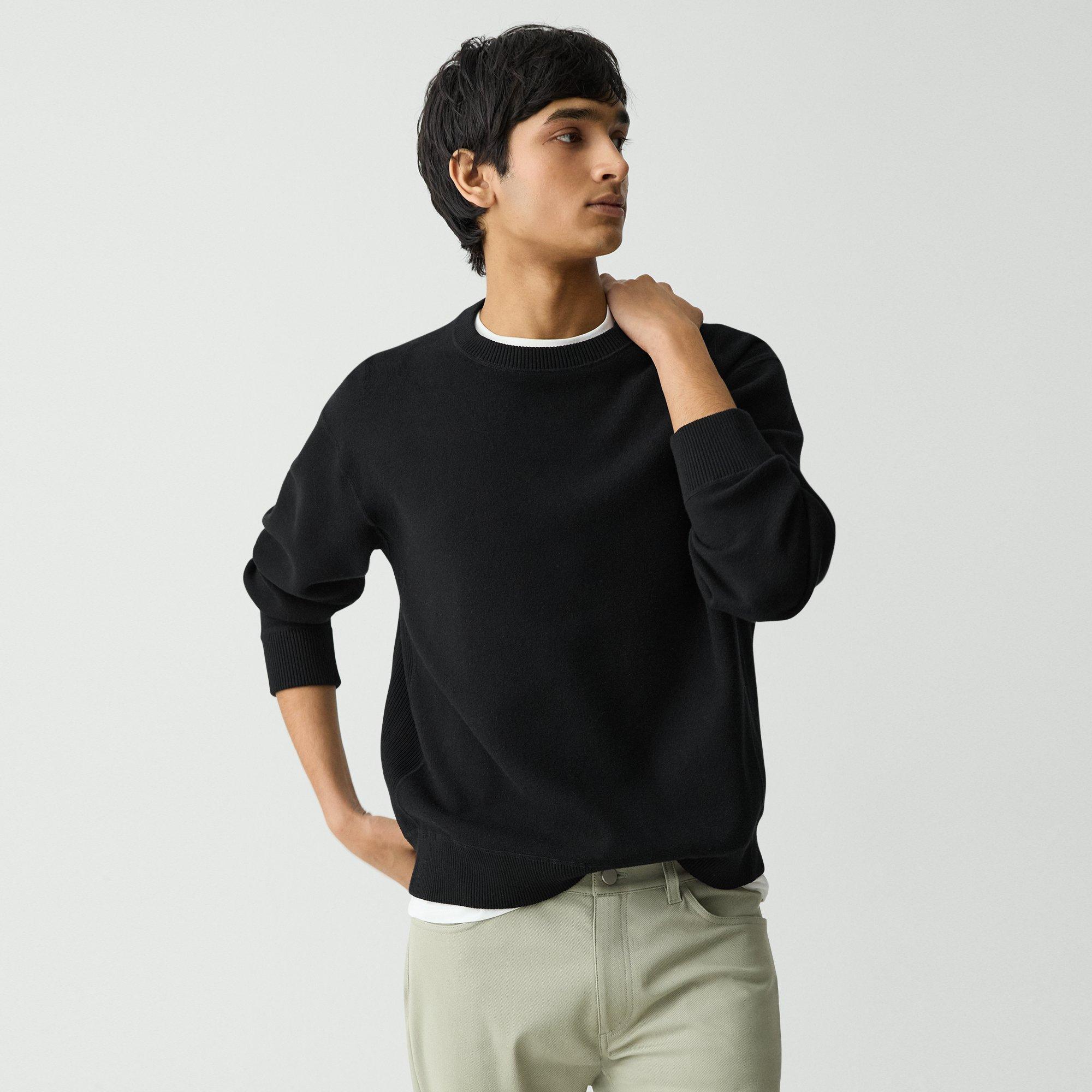 Light Bilen Relaxed Crewneck Sweatshirt | Theory Product Image