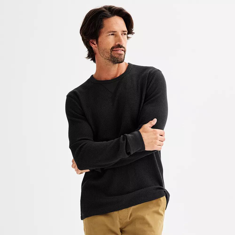 Men's Sonoma Goods For Life® The Essential Waffle Thermal Tee, Size: XXL, Purple Product Image