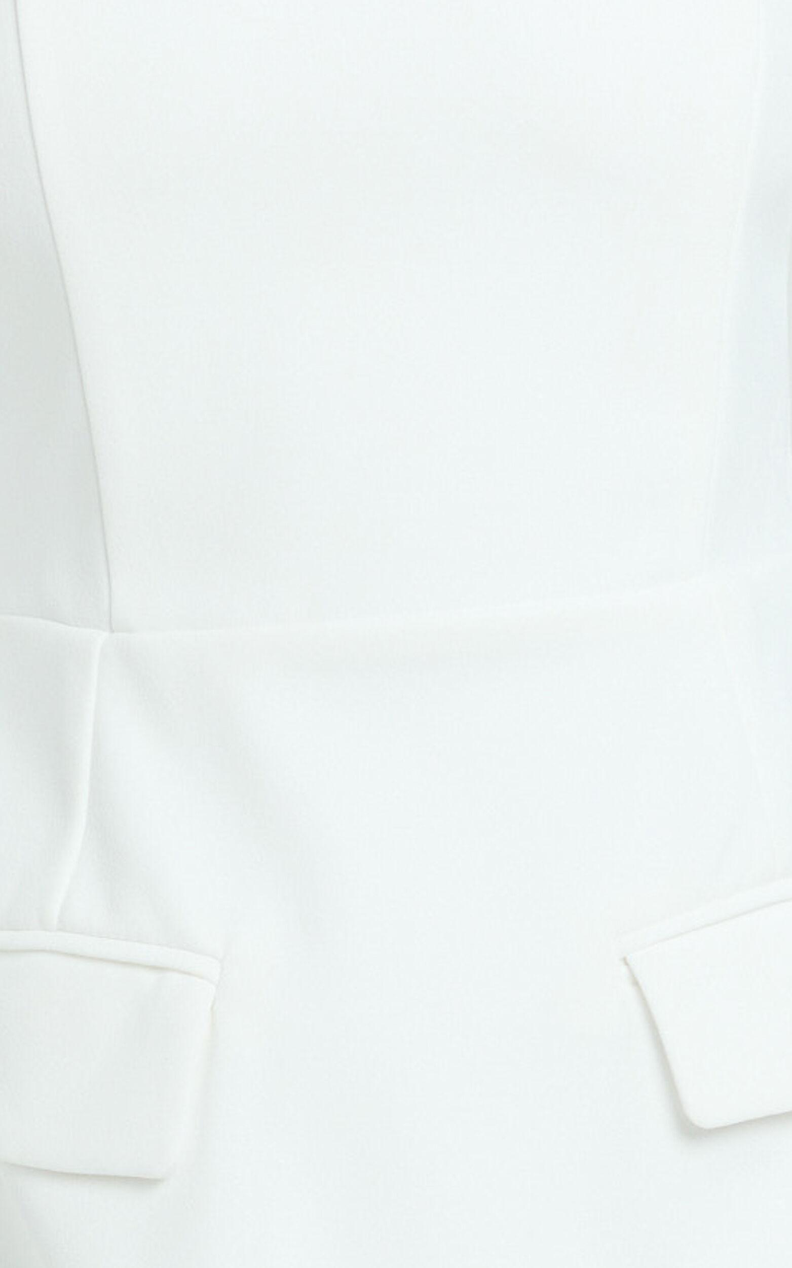 Nettie Mini Dress - Off Shoulder Longsleeve Fit and Flare Dress in White Product Image