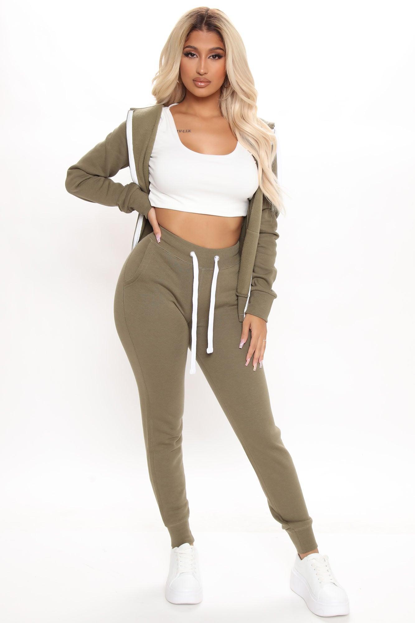 Relaxed Vibe Zip Up Jacket - Olive Product Image