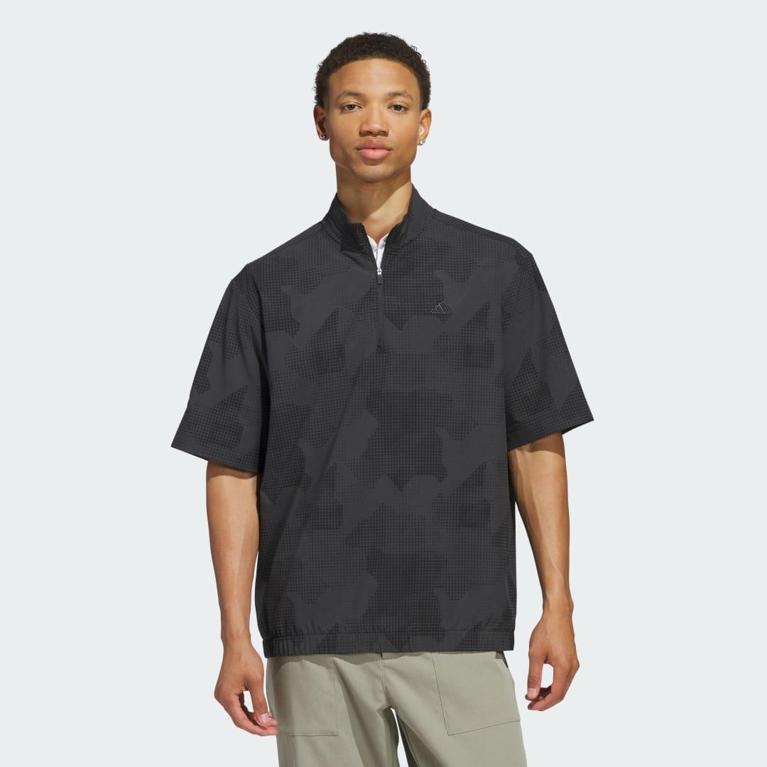 adidas Go-to DWR Short Sleeve Half-Zip Pullover Black S Mens Product Image