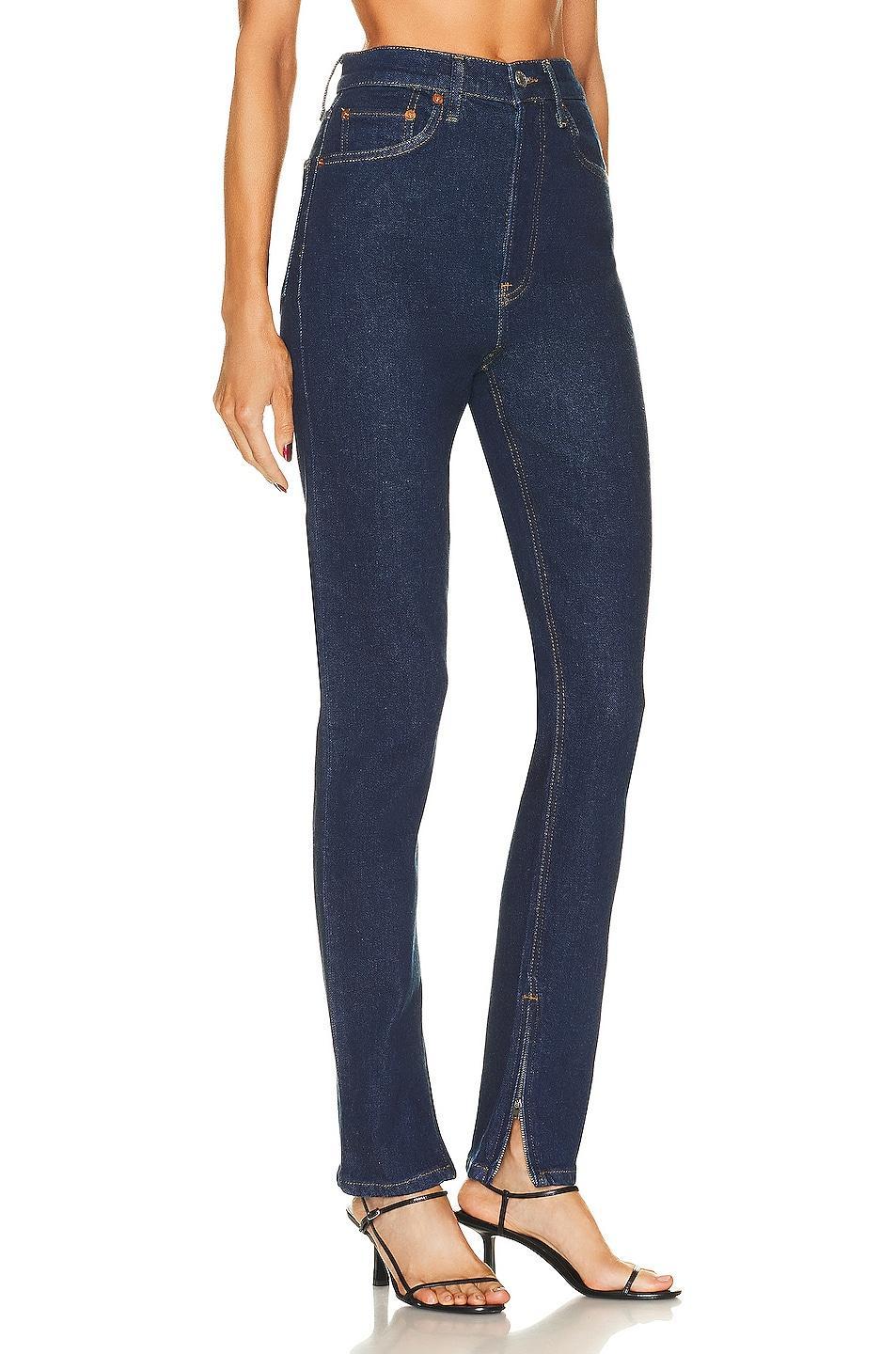 RE/DONE Super High Drainpipe in Blue. Size 24, 25. Product Image