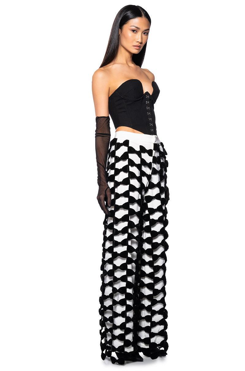 OPAL ALL OVER BOW DETAIL WIDE LEG PANT Product Image
