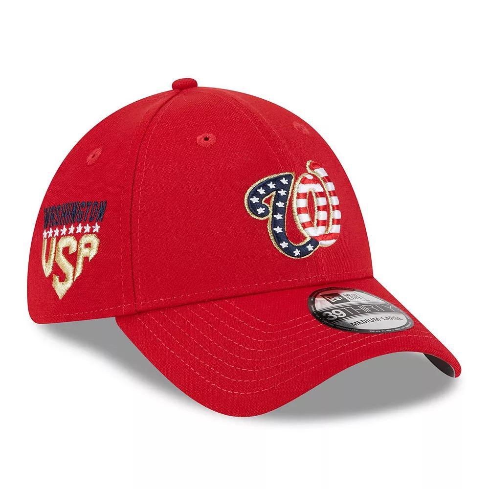 Men's New Era  Red Washington Nationals 2023 Fourth of July 39THIRTY Flex Fit Hat, Size: Small/Medium Product Image