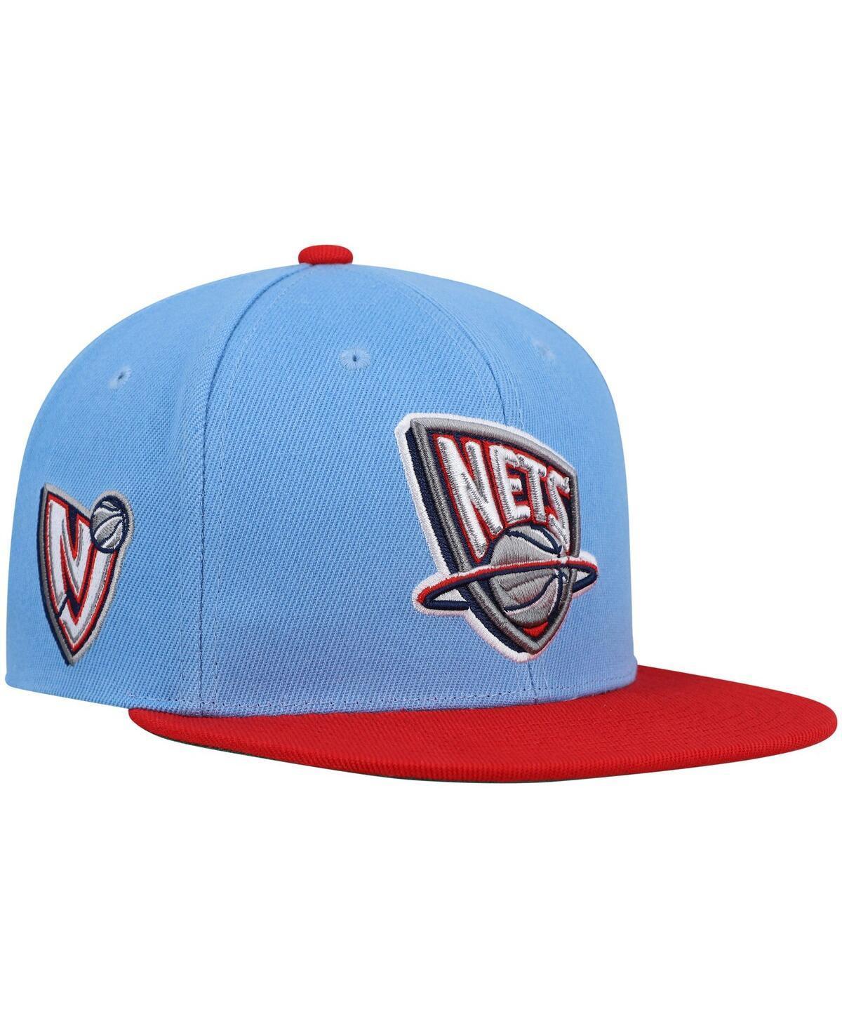 Men's Mitchell & Ness Light Blue/Red New Jersey Nets Hardwood Classics Snapback Hat, Nba Light Product Image