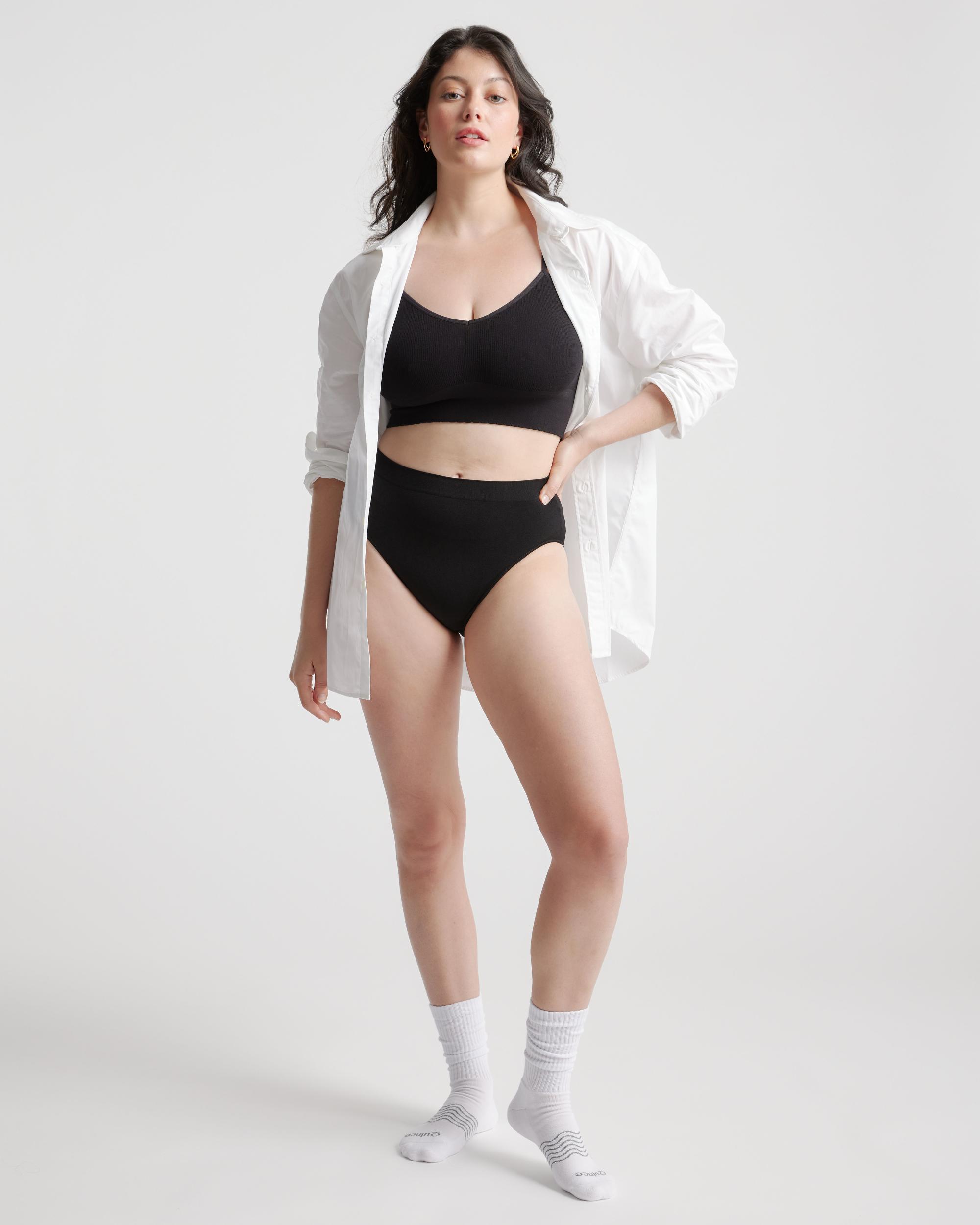 Quince | Women's Smoothing Comfort High-Waisted Brief Nylon/Spandex Product Image