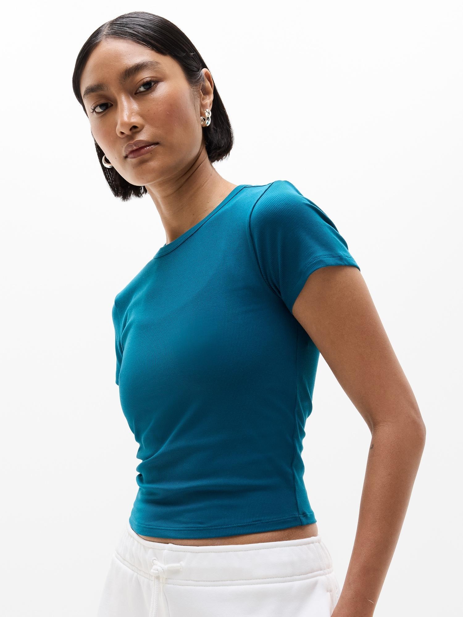 Signature Rib Crop Tee Product Image