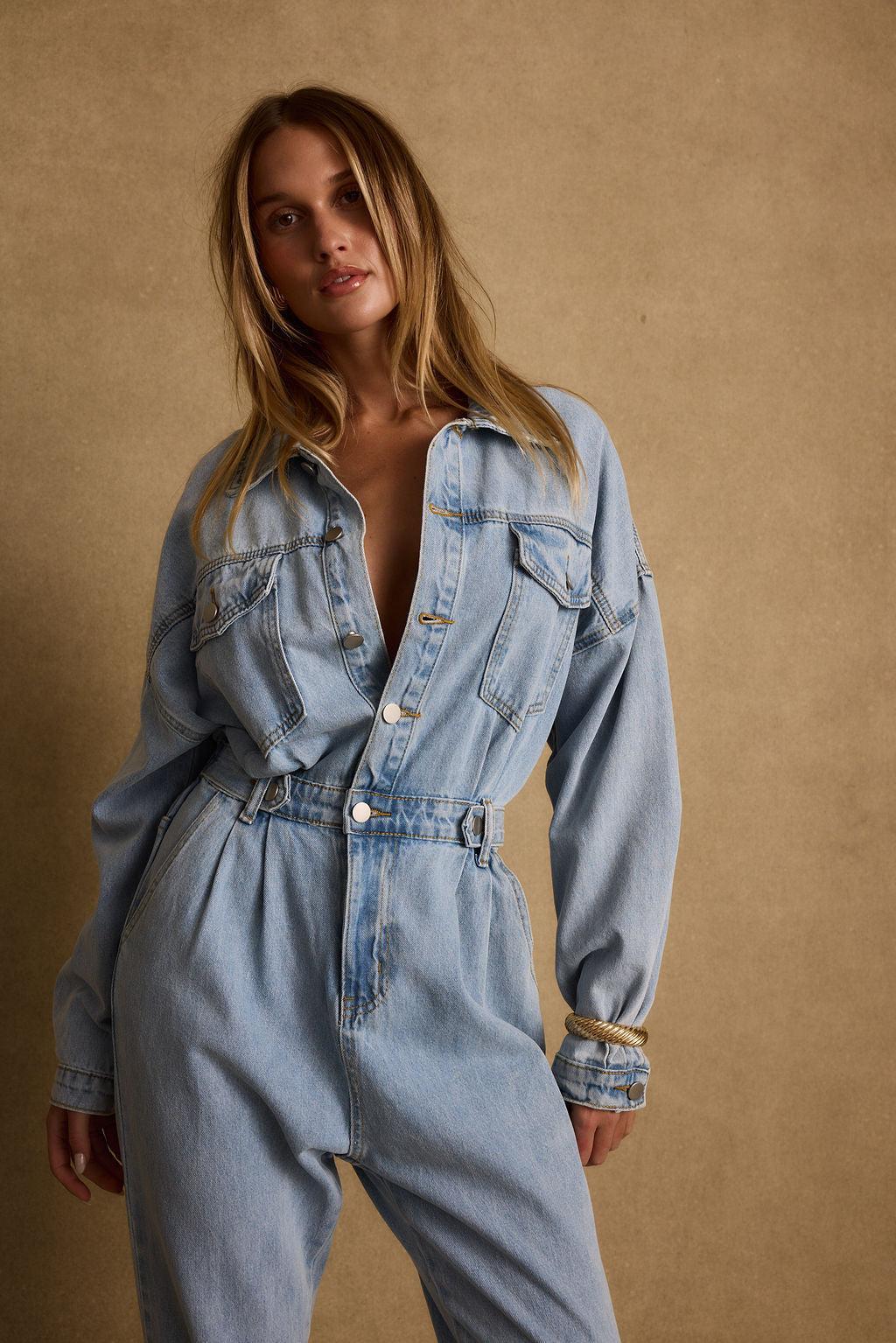 Hendrix Denim Jumpsuit Female Product Image