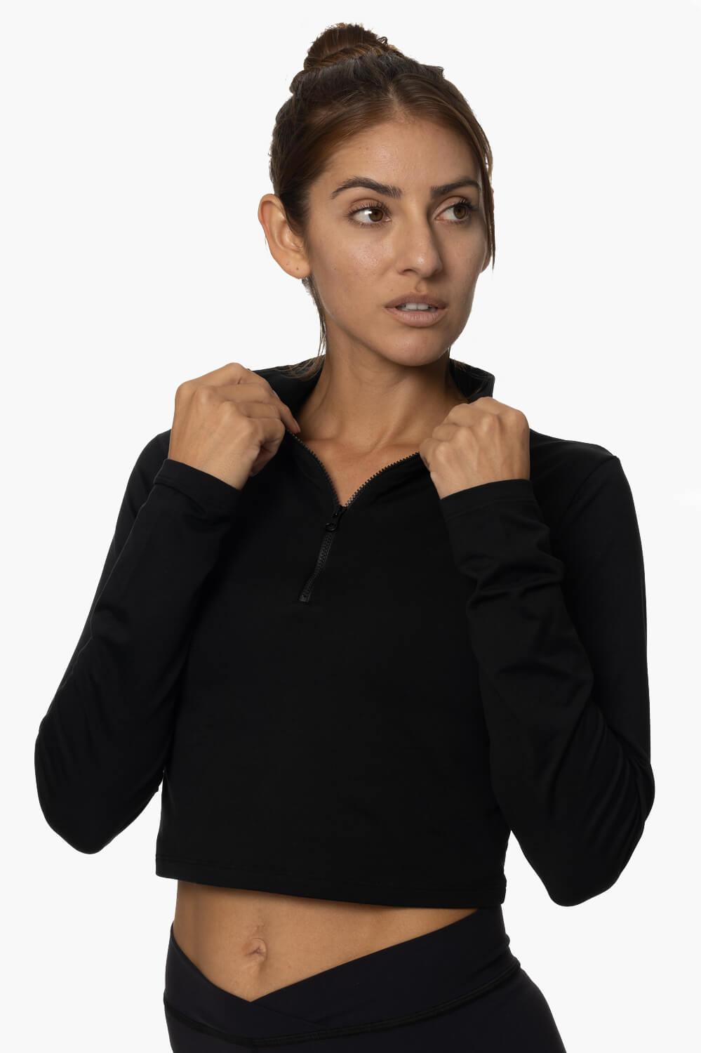 Snapper Cropped 1/4 Zip Up Pullover Product Image