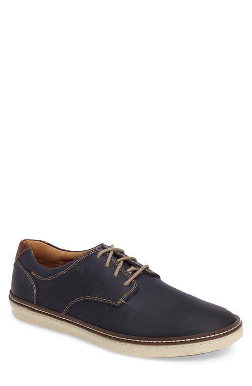 Johnston & Murphy McGuffey Casual Plain Toe Sneaker (Navy Nubuck) Men's Lace up casual Shoes Product Image
