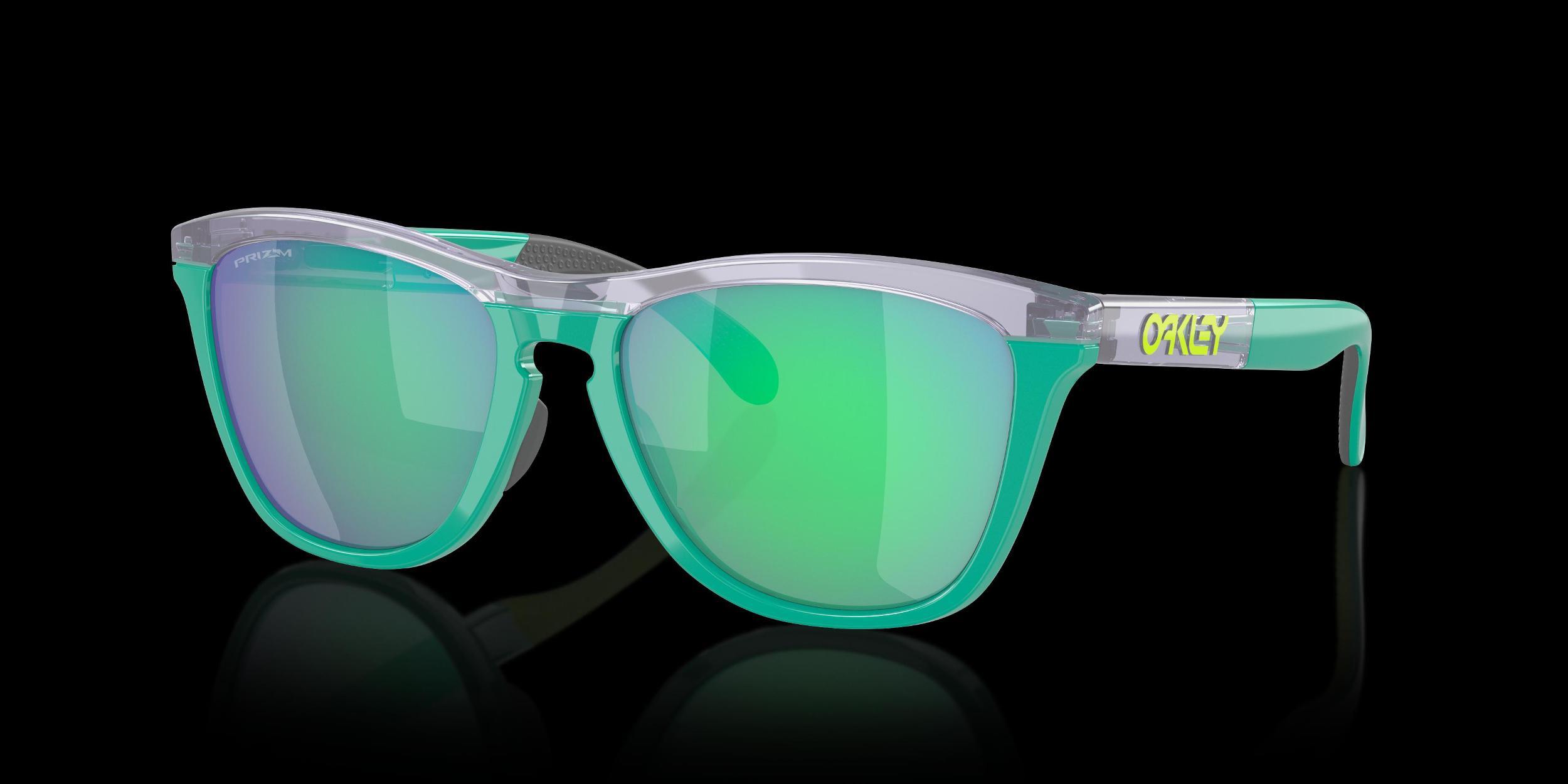 Oakley Mens OO9284 Frogskins Range 55mm Round Sunglasses - Matte Black/Prizm Grey Product Image