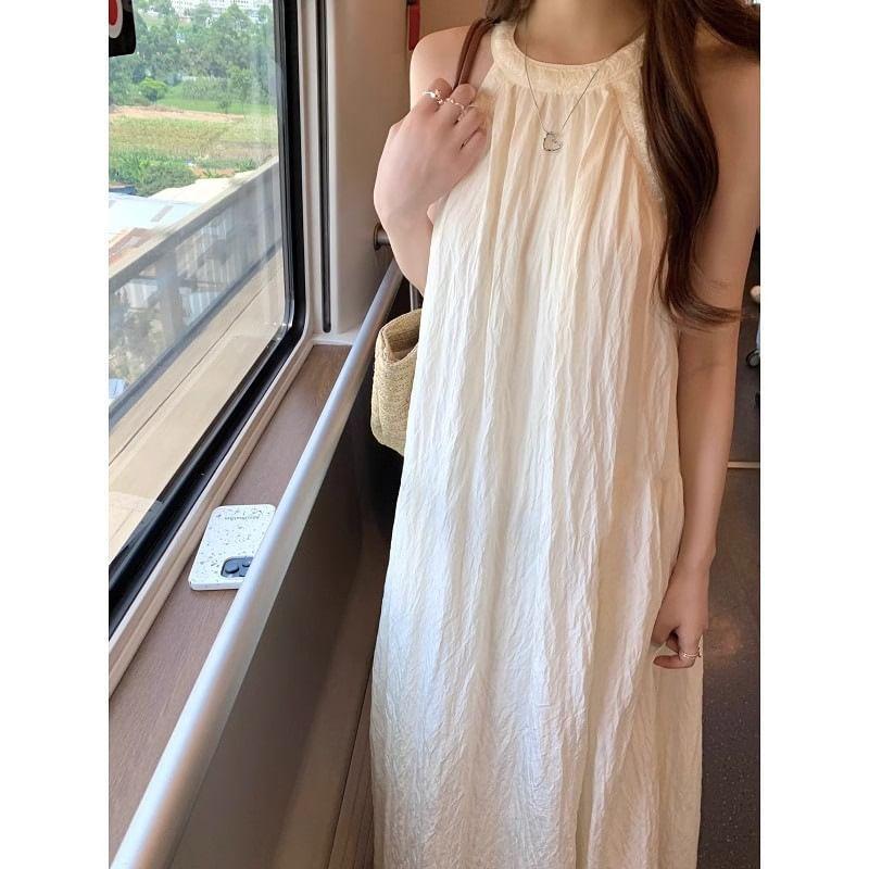 Halter Plain Maxi Sundress Product Image