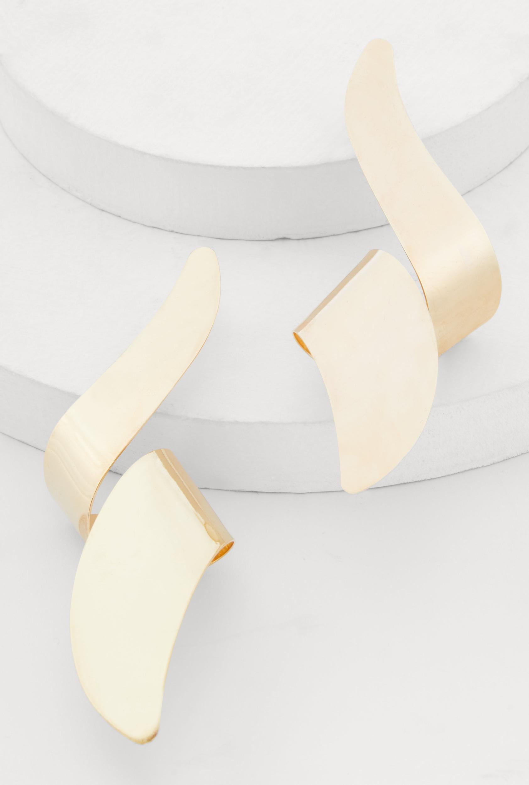 Abstract Rhinestone Studded Hoop Earrings Female Product Image