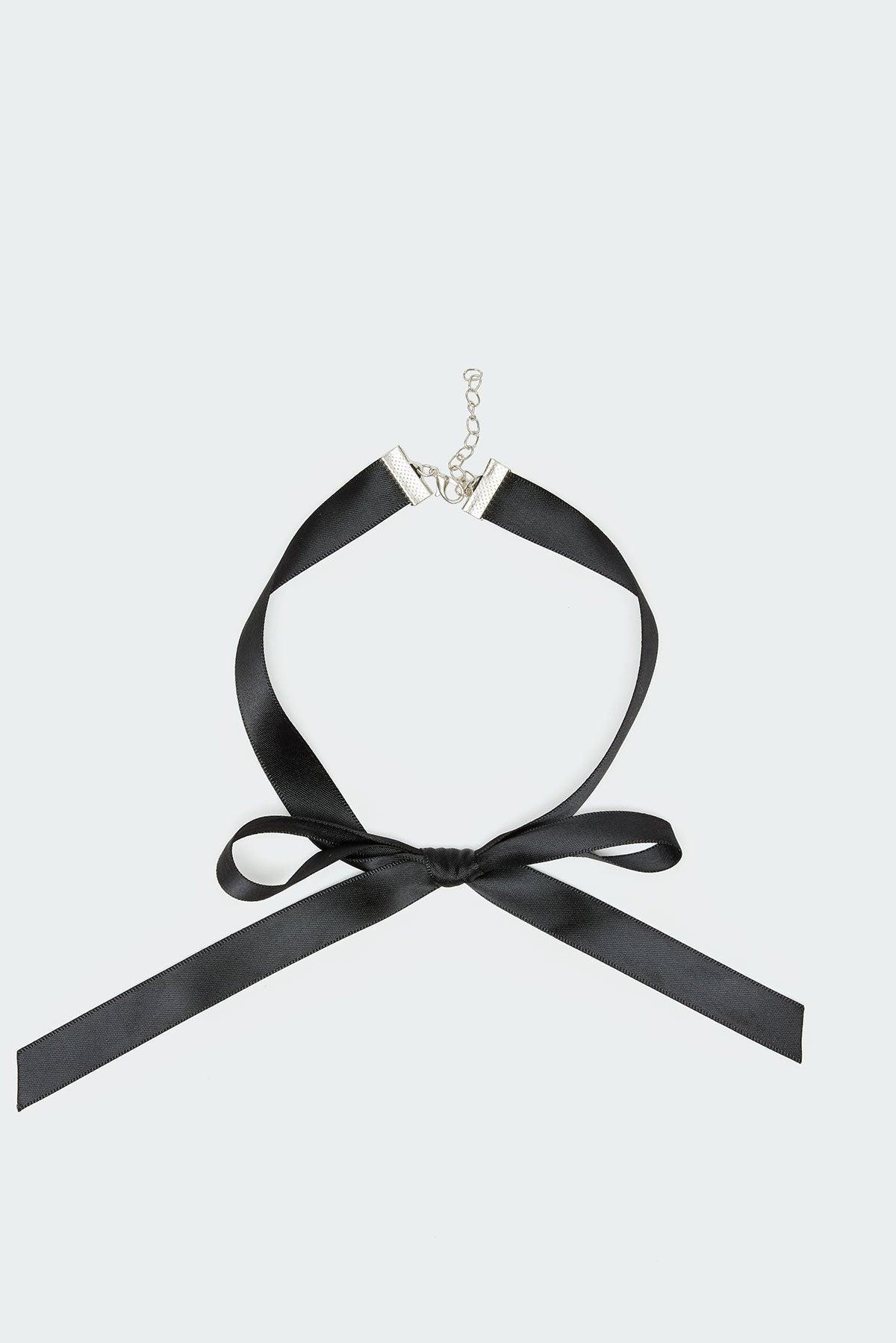 Satin Effect Bow Choker Product Image
