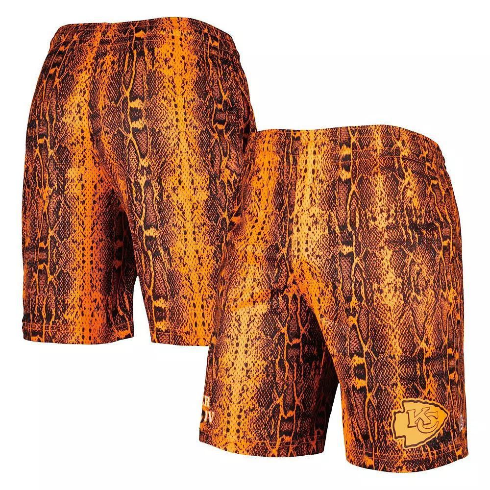 Men's New Era Orange Kansas City Chiefs Summer Pop Shorts, Size: XL Product Image
