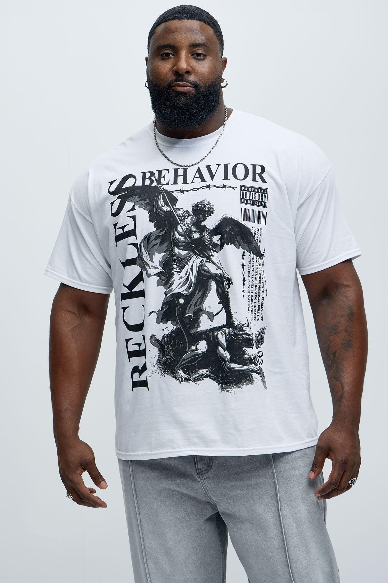 Reckless Behavior Short Sleeve Tee - White Product Image