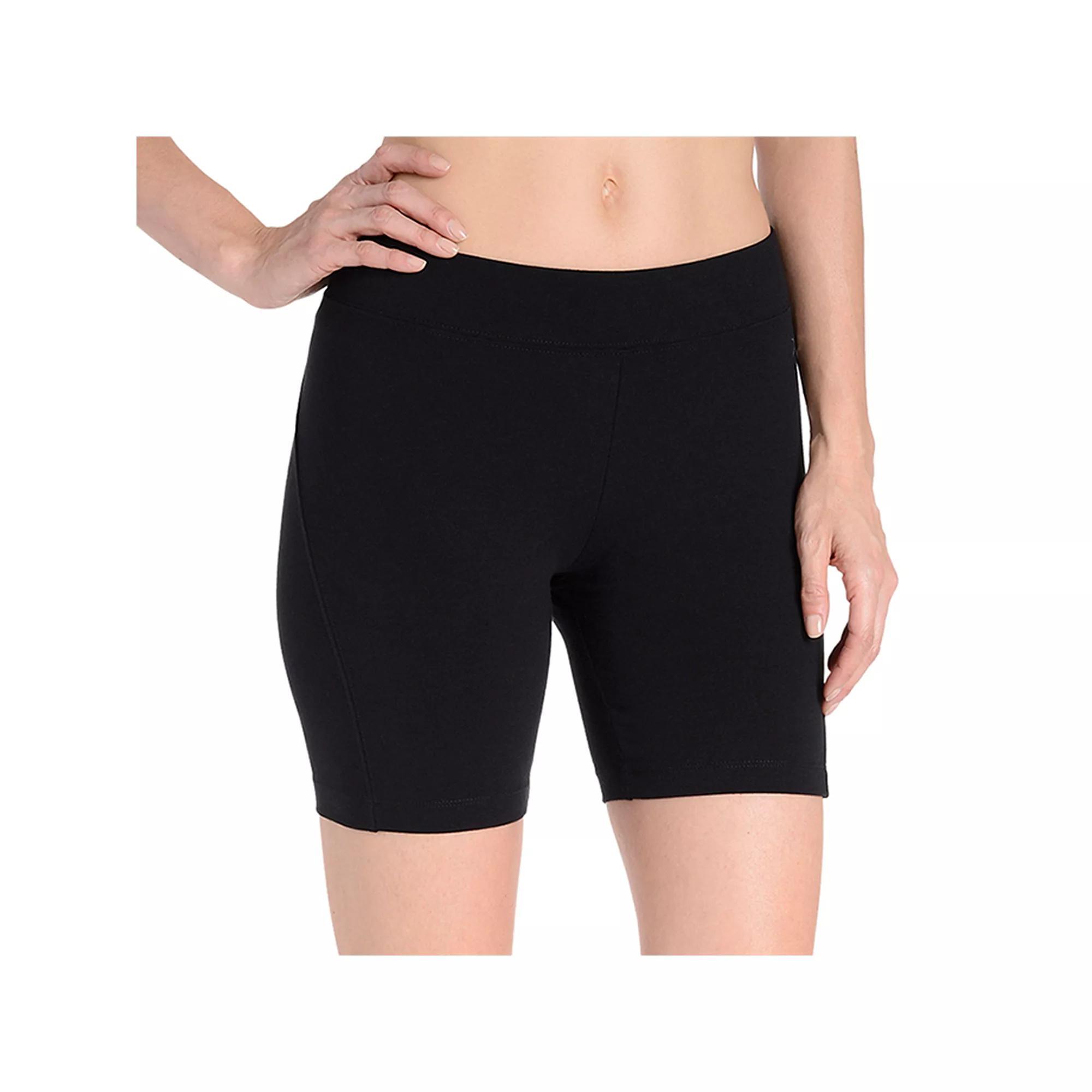 Womens Danskin Stretch Bike Shorts Grey Gray Heather Product Image