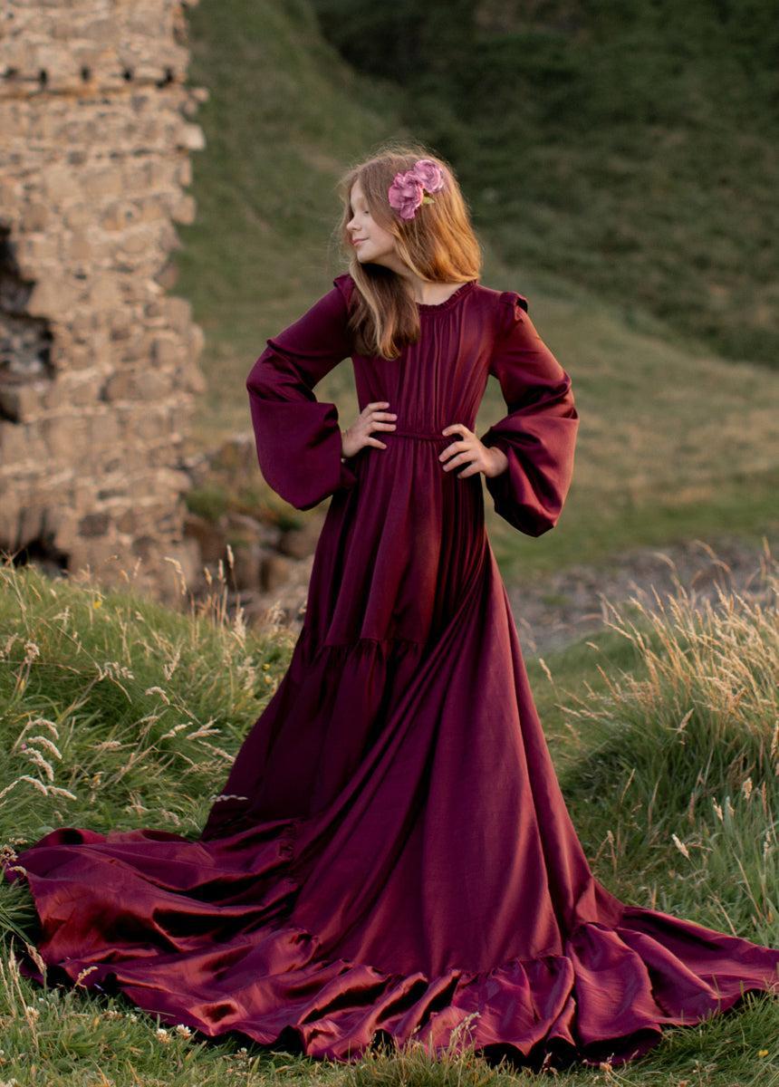 Leana Impact Dress in Plum Girls Product Image