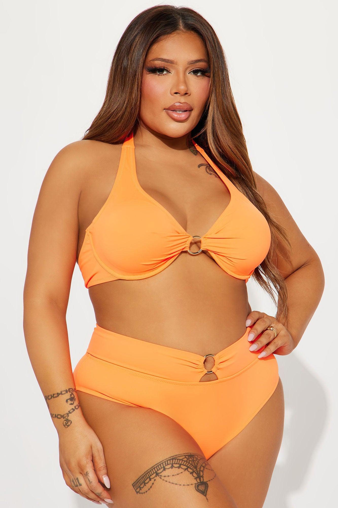 Adventures At The Beach 2 Piece Bikini - Neon Orange Product Image