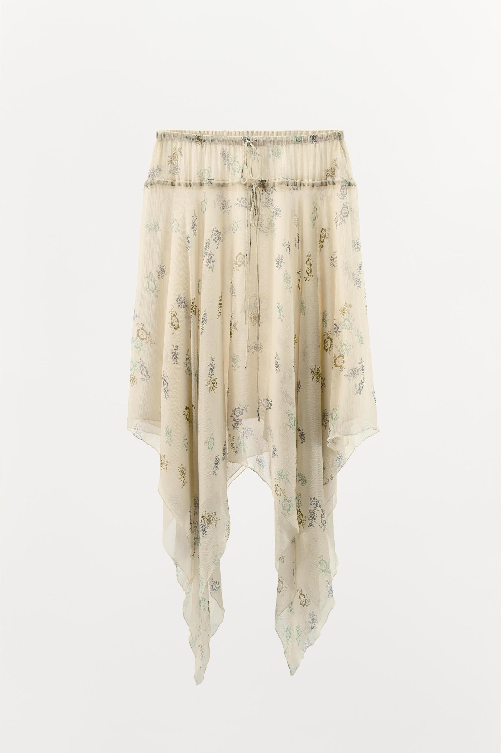 PRINTED ASYMMETRIC SKIRT Product Image
