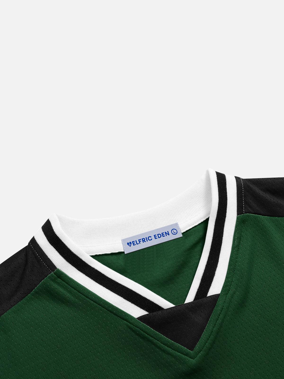 [Pre-Order] Aelfric Eden Color Blocking V-Neck Tee Product Image
