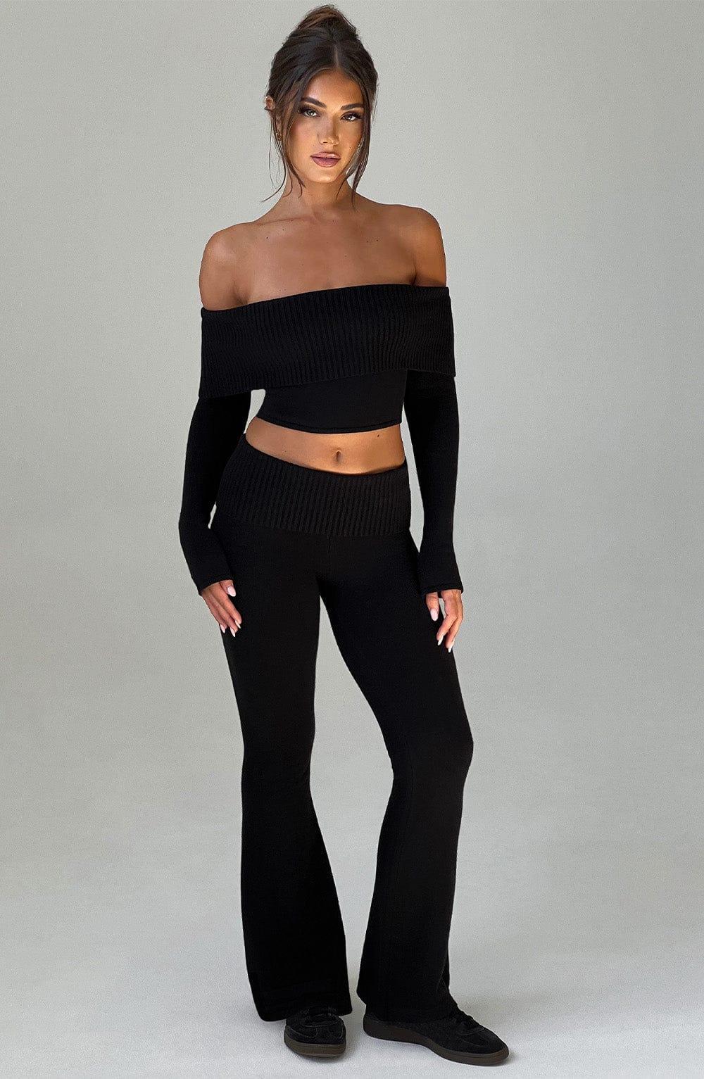 Portia Knit Pants - Black Product Image