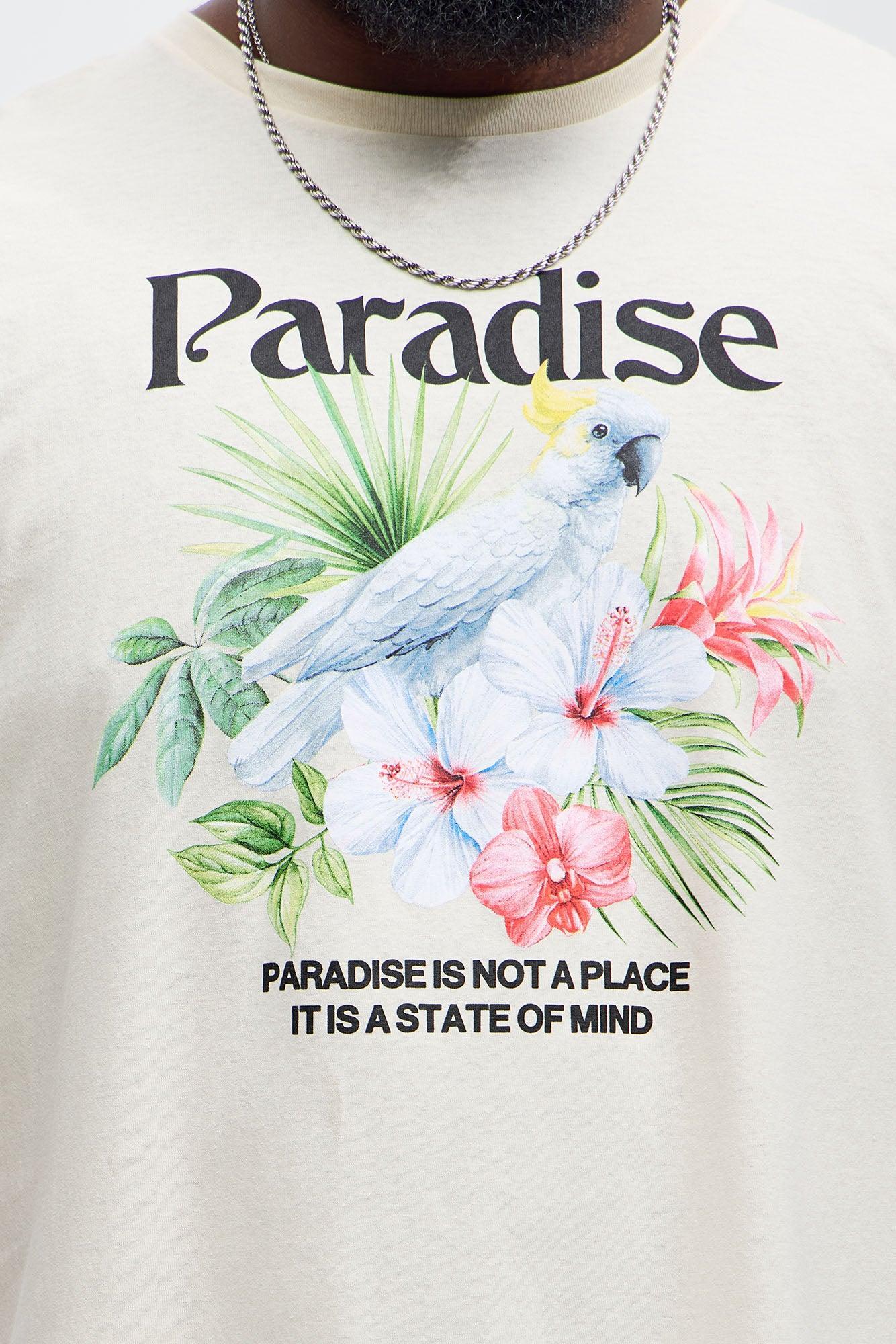 Paradise Bird Short Sleeve Tee - Cream Product Image