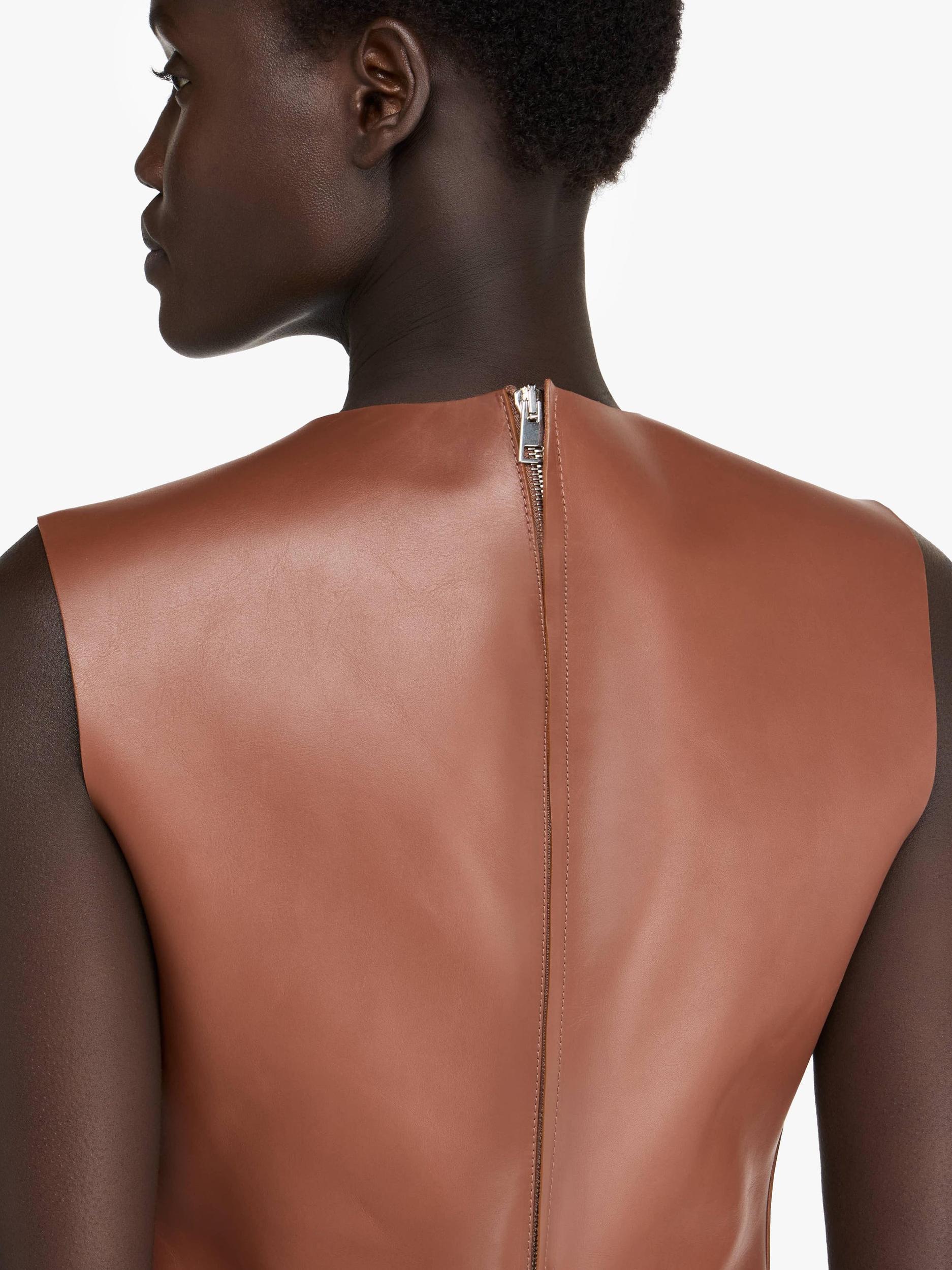 SLEEVELESS LEATHER TOP Product Image