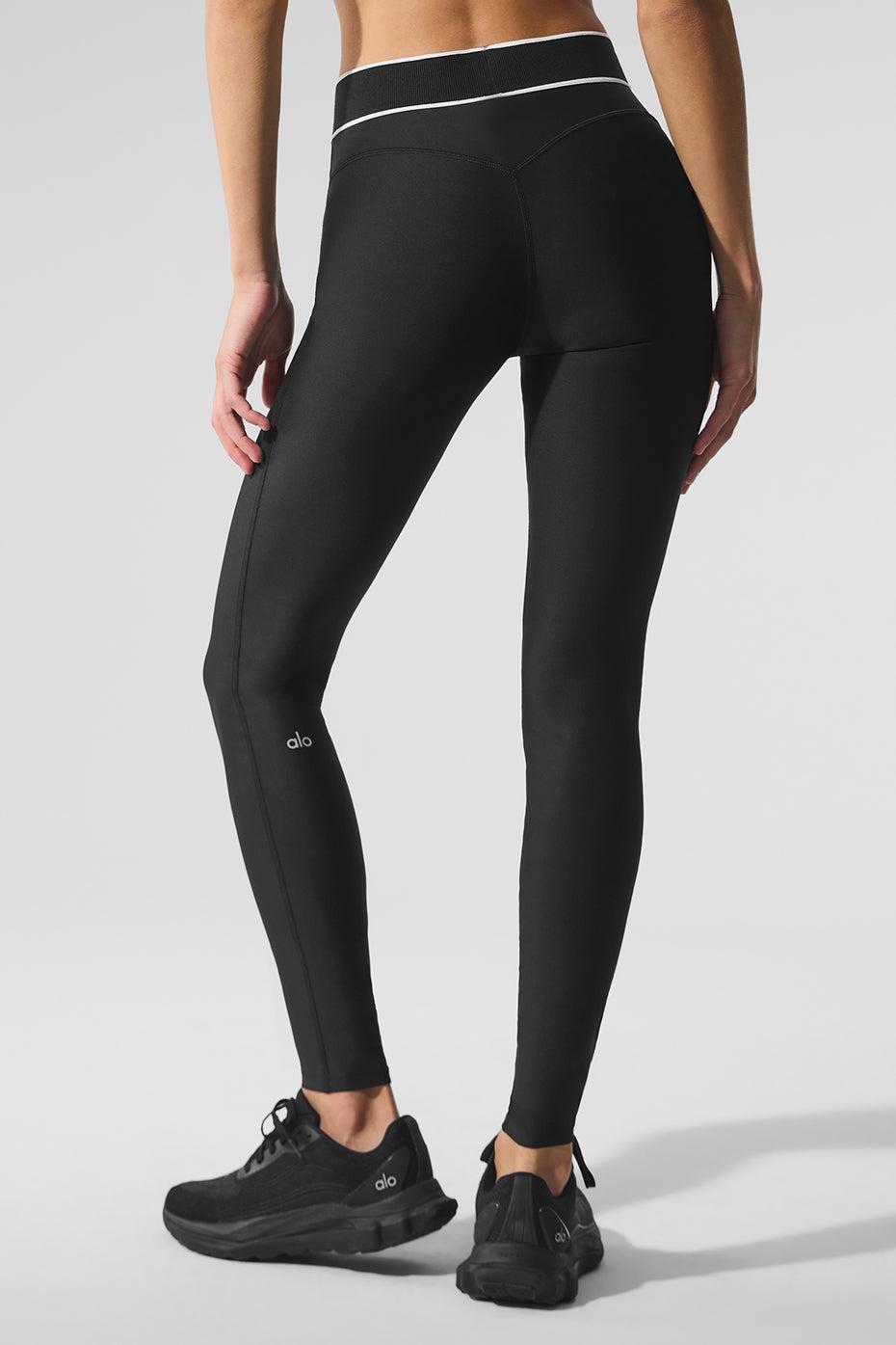 Airlift High-Waist Alignment Legging - Black/White Product Image