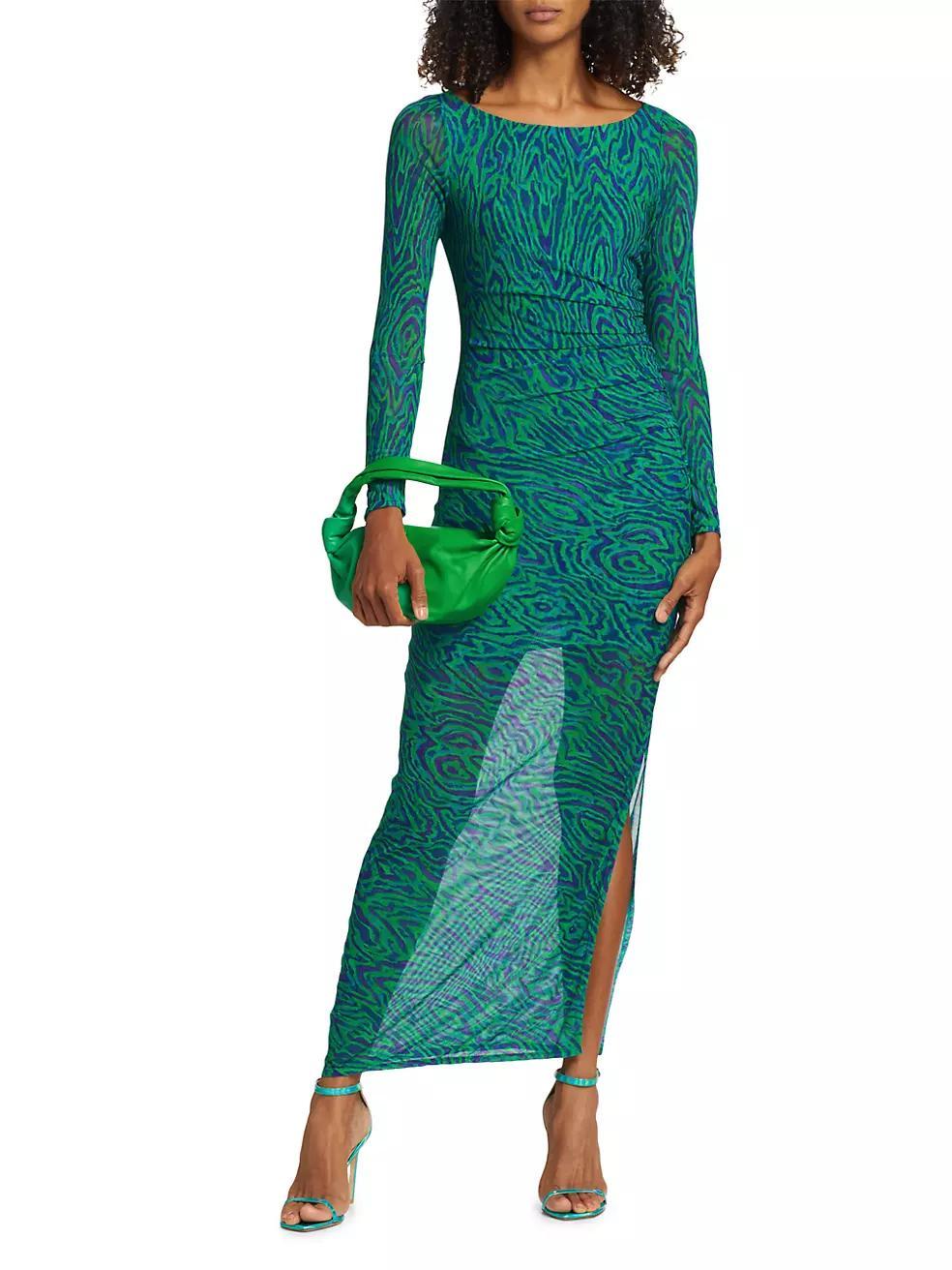Rex Printed Mesh Midi-Dress Product Image