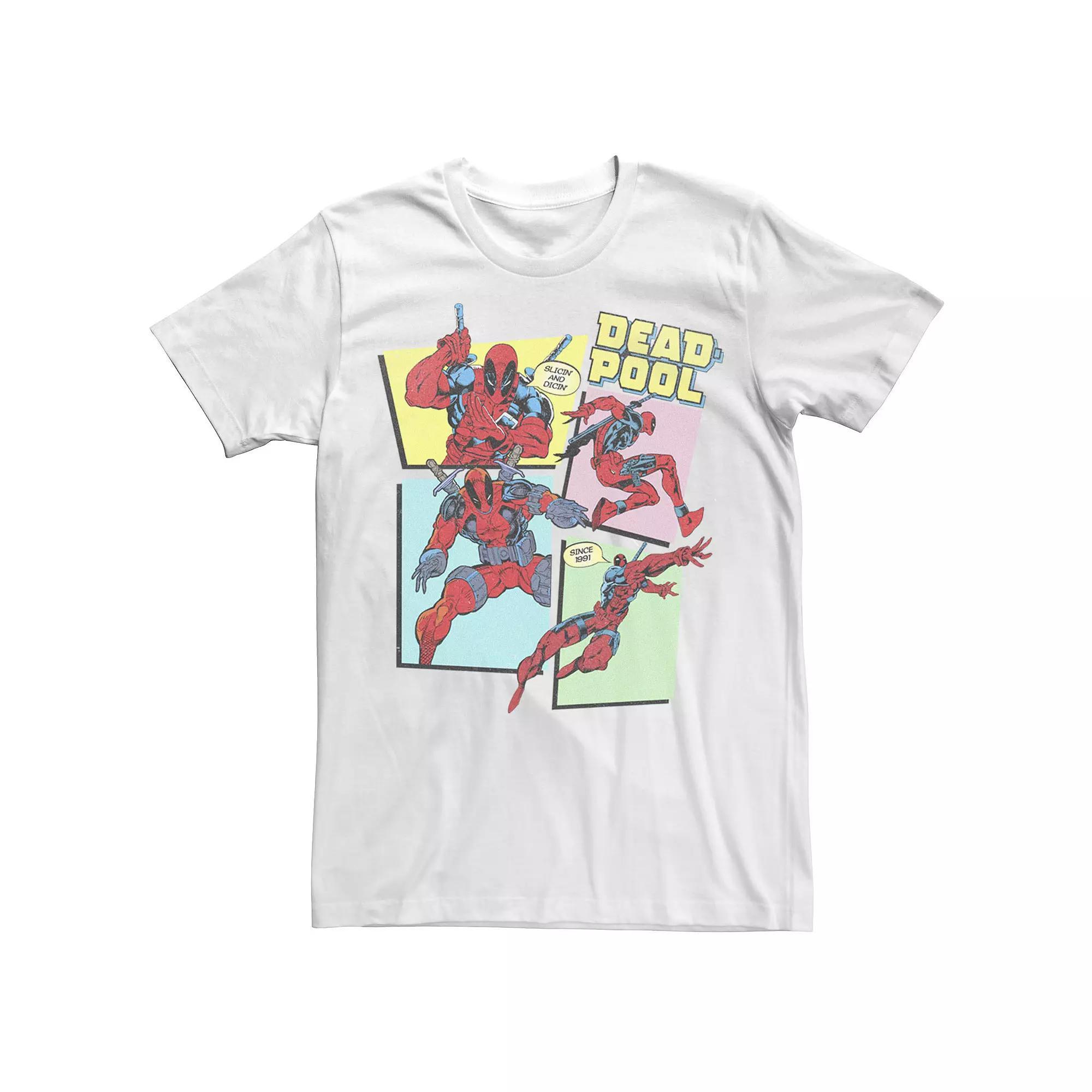Men's Marvel Deadpool 30th Slicin' And Dicin' Since 1991 Tee, Size: Large, White Product Image