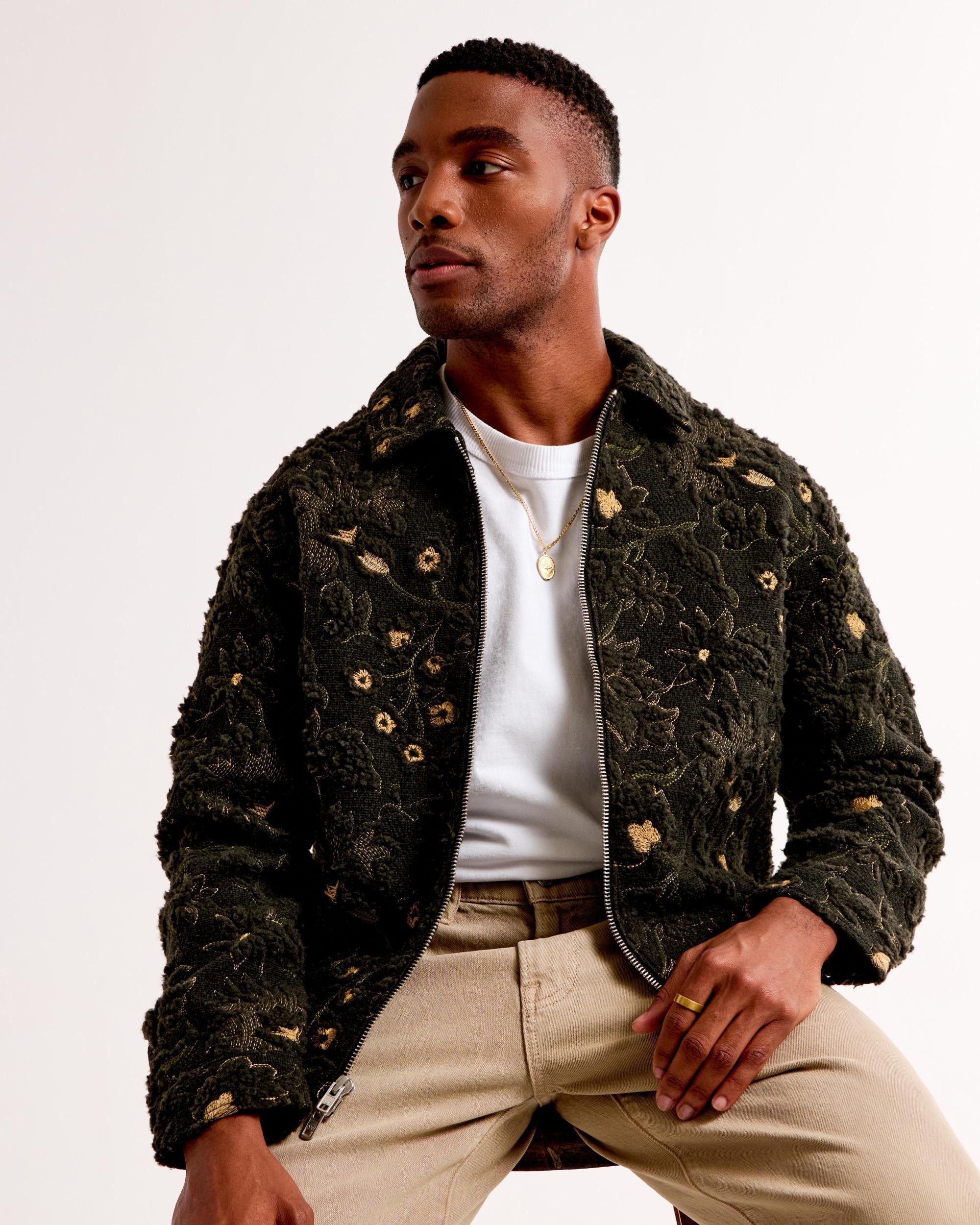 Floral Sherpa Zip Trucker Jacket Product Image