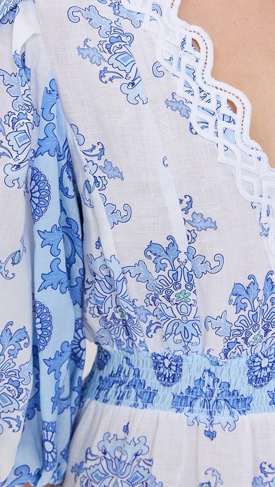Temptation Positano Congo Printed and Embroidered Long Dress | Shopbop Product Image