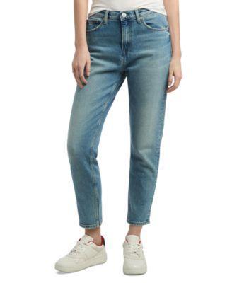 Tommy Jeans Womens Izzie High Rise Slim-Fit Ankle Jeans Product Image