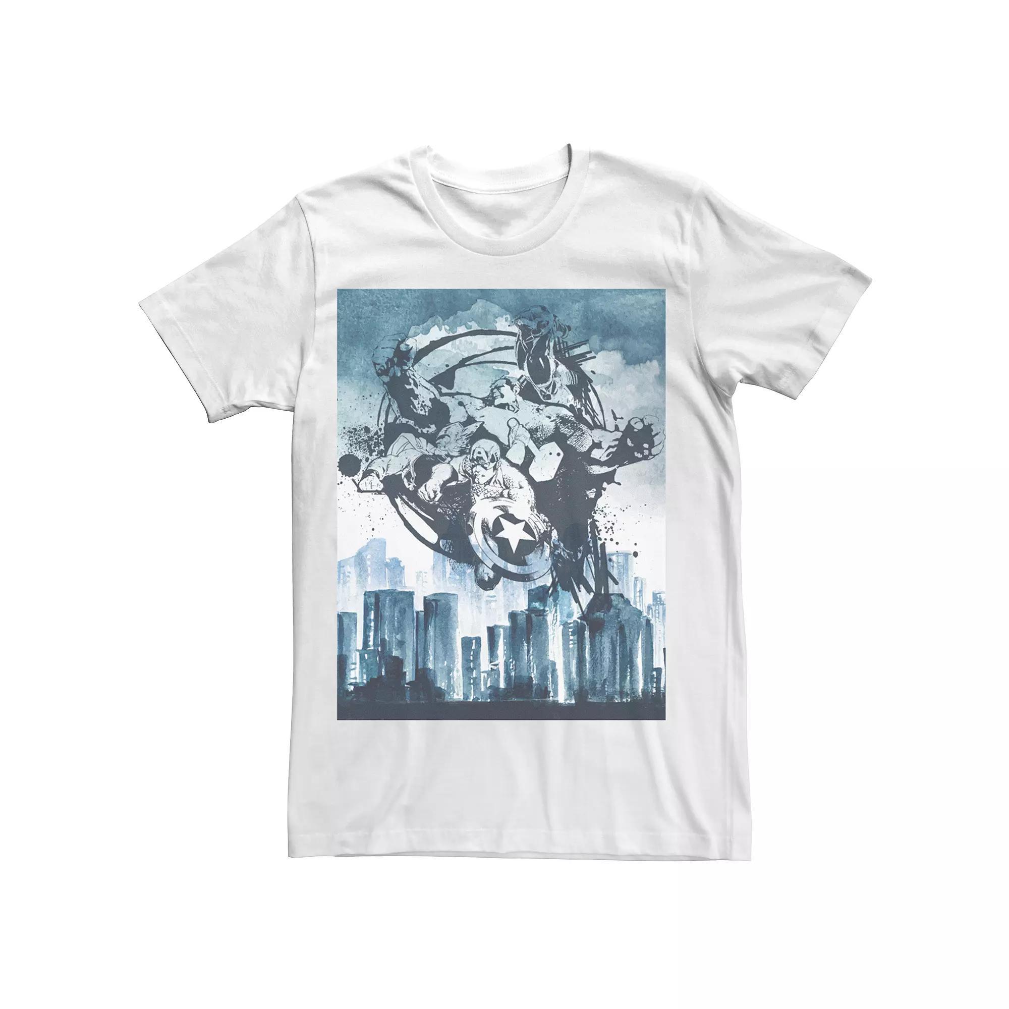 Men's Avengers City Avenged Tee, Size: Medium, White Product Image