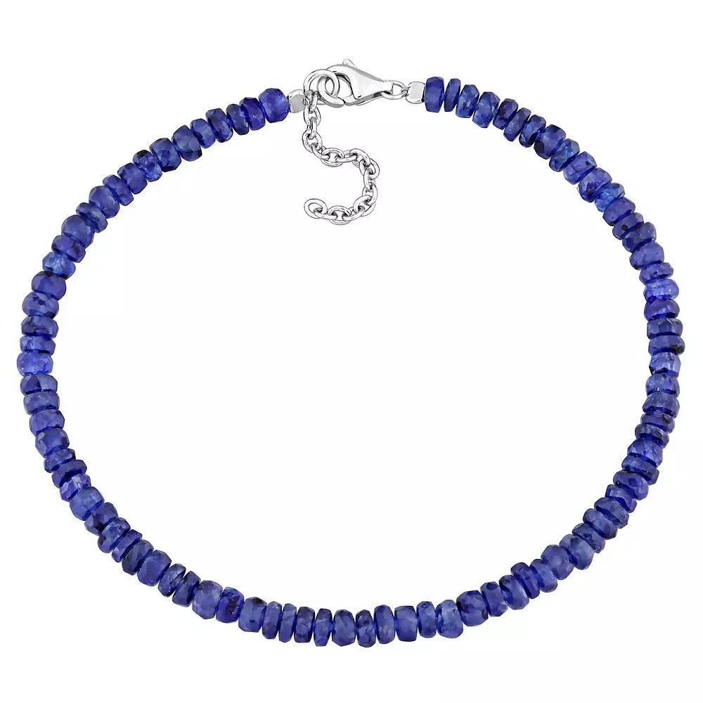 Stella Grace Sterling Silver Fancy Blue Sapphire Beaded Bracelet, Women's, Size: 8.25" Product Image