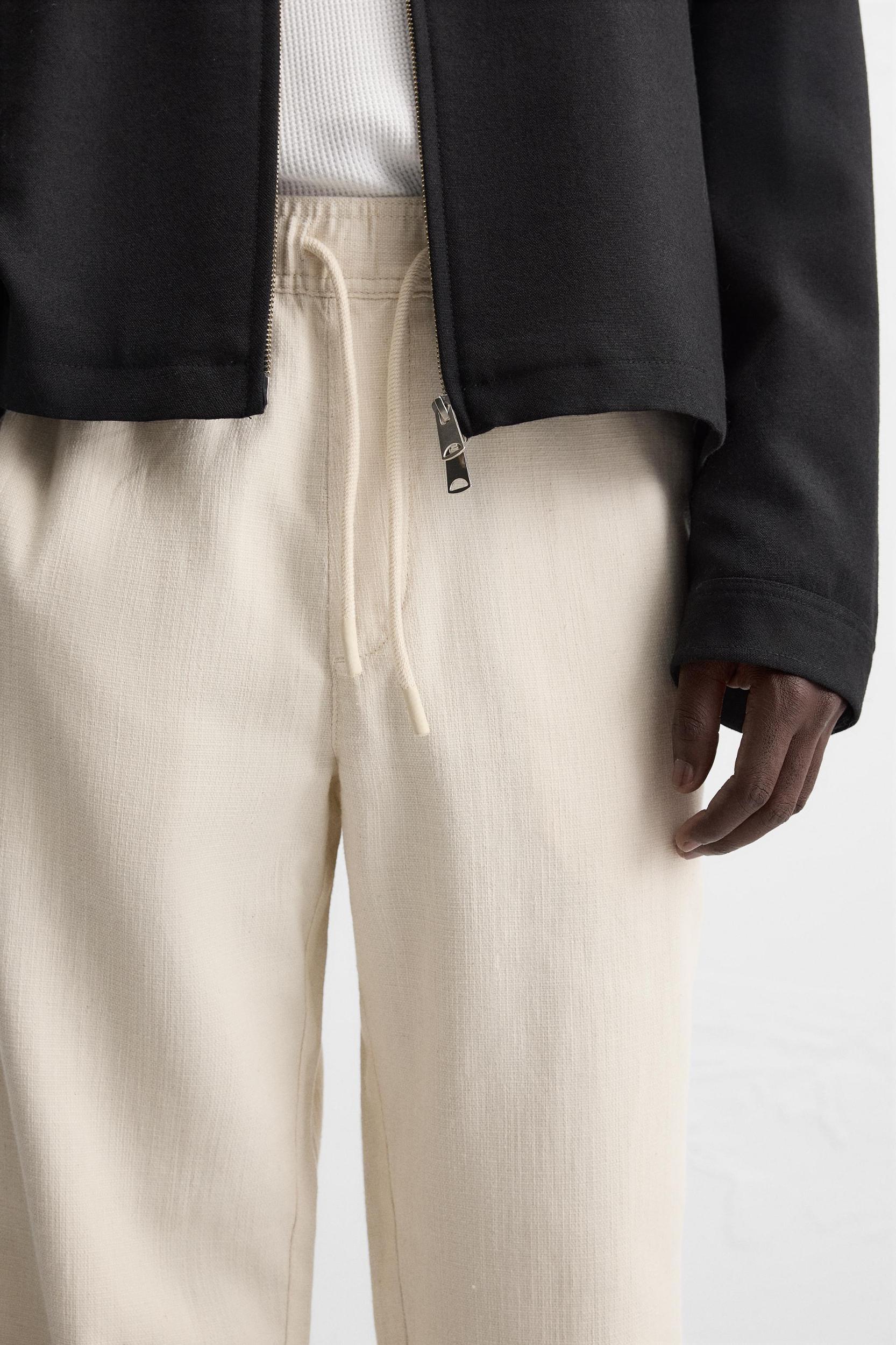 TEXTURED RELAXED FIT PANTS Product Image