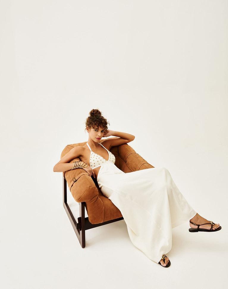 Ivy Long Dress - Off White Product Image