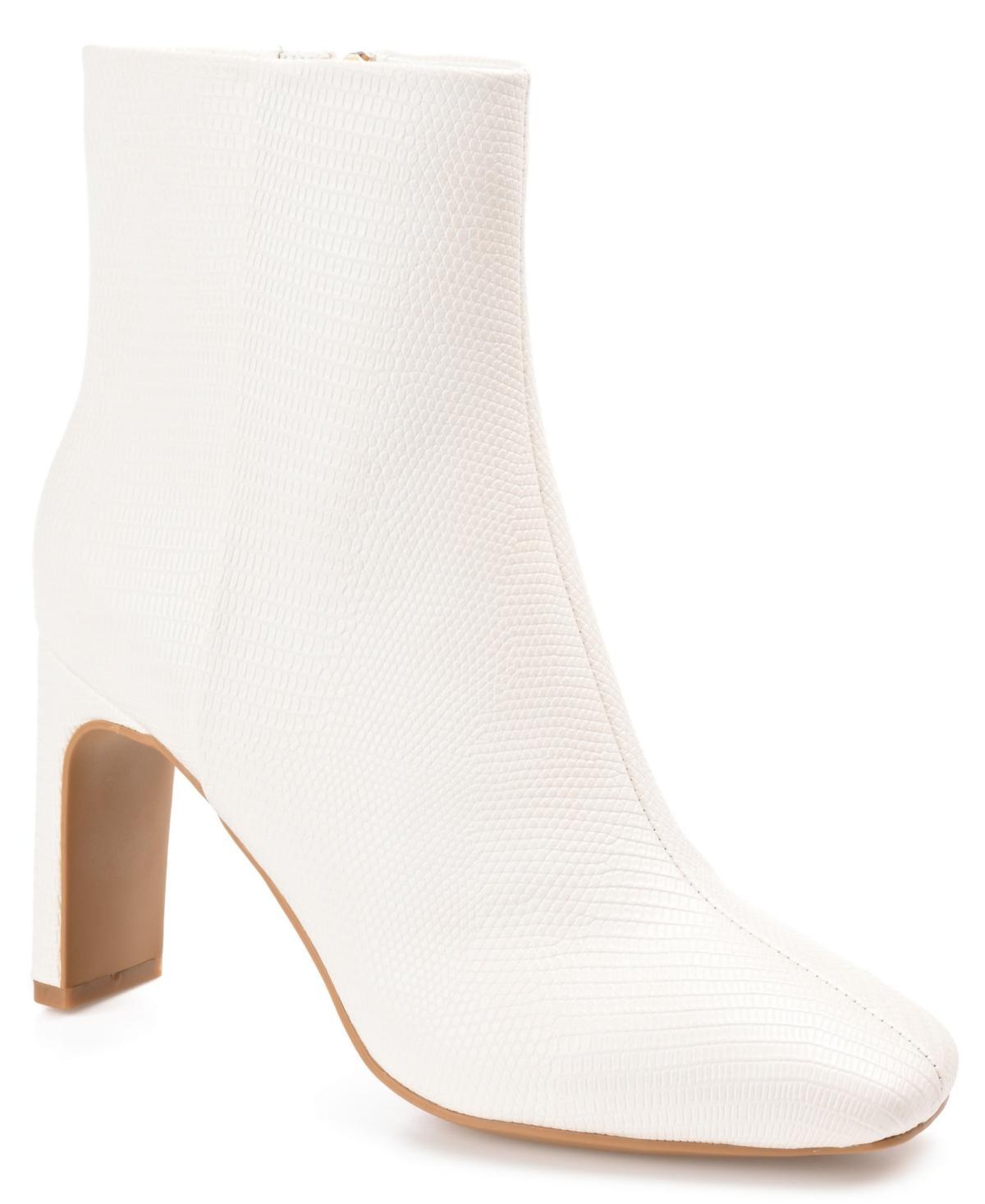 Journee Sarla Tru Comfort Foam™ Women's High Heel Ankle Boots, Size: 10, White Product Image