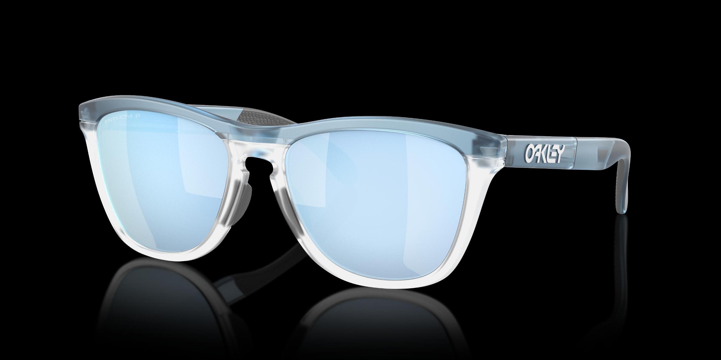 Oakley Mens OO9284 Frogskins Range 55mm Round Sunglasses - Matte Black/Prizm Grey Product Image