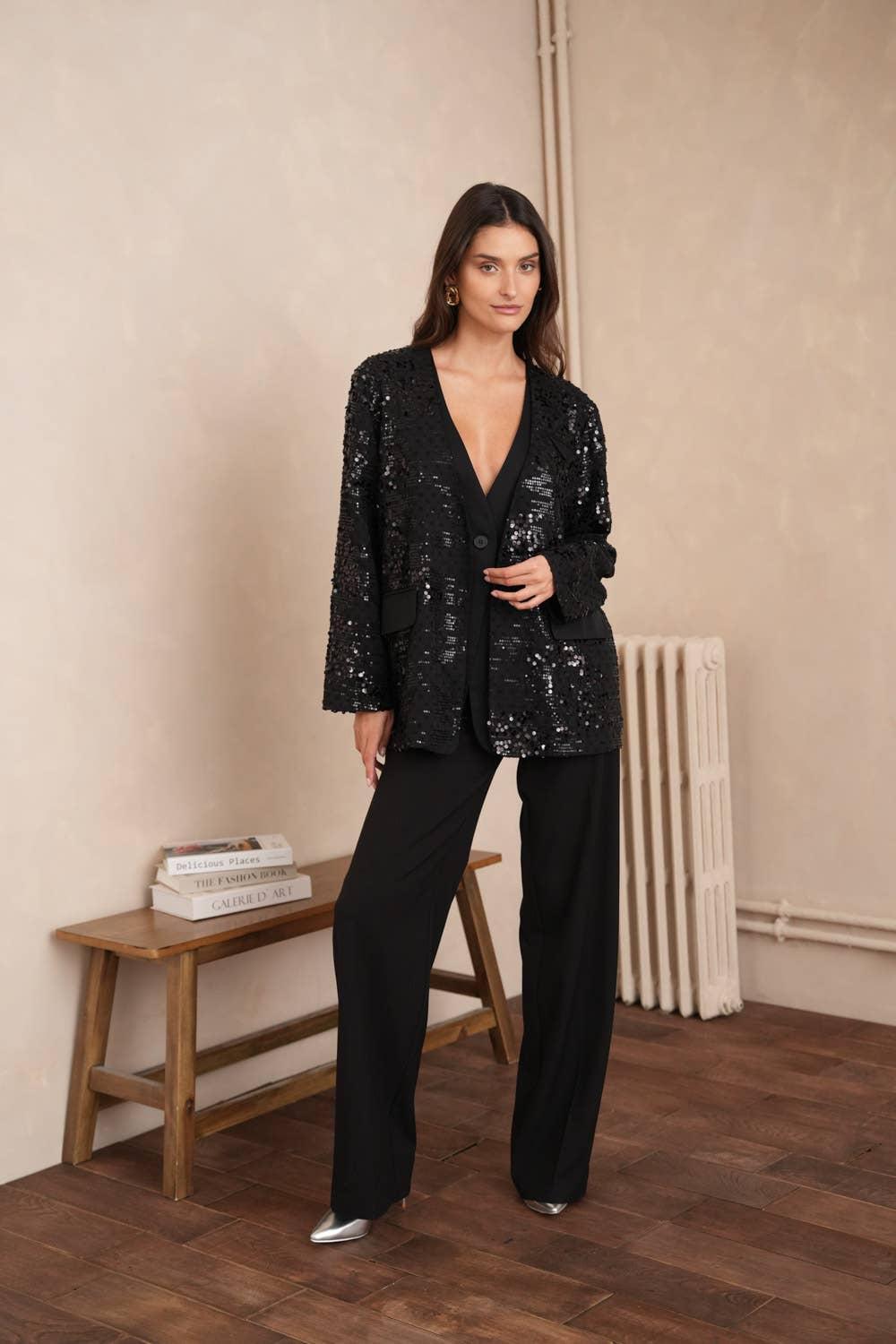 2-in-1 Sequin Vest Jacket Product Image