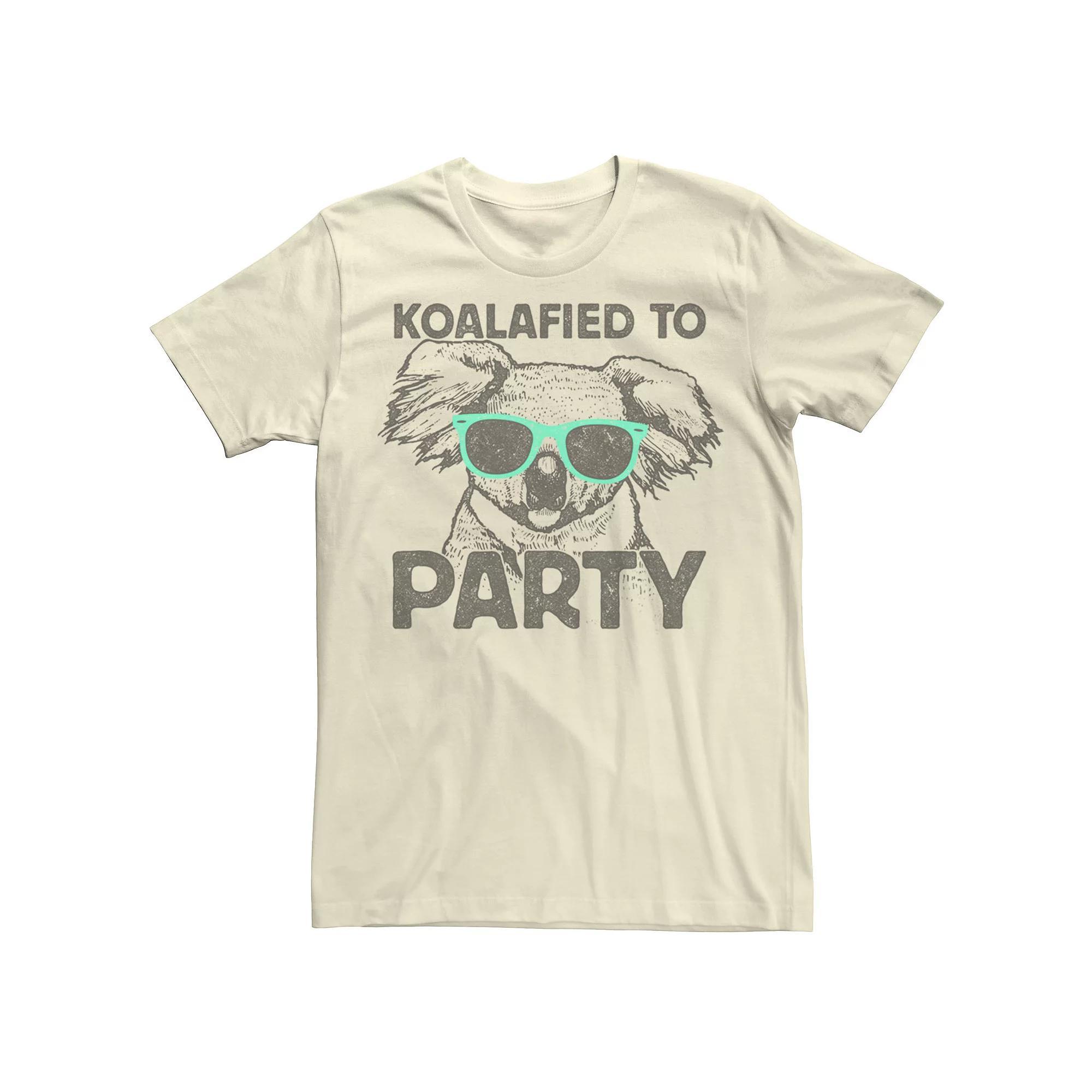 Mens Koalafied To Party Koala Sunglasses Portrait Tee Product Image