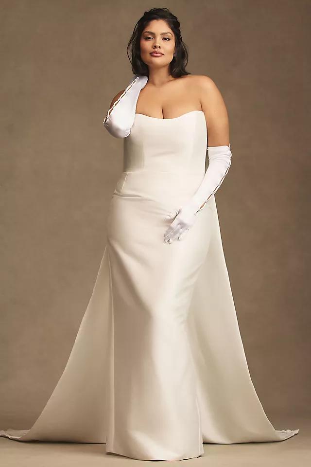Jenny by Jenny Yoo Catalina Strapless Cape Gown Product Image