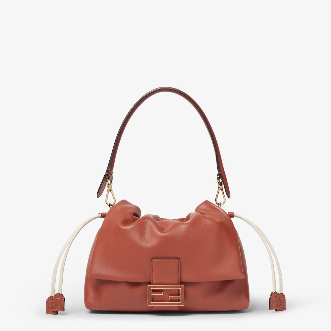 Mamma Baguette MediumSienna brown nappa leather bag Product Image