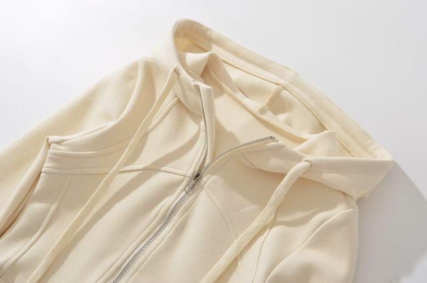 Plain Zip Hoodie Product Image