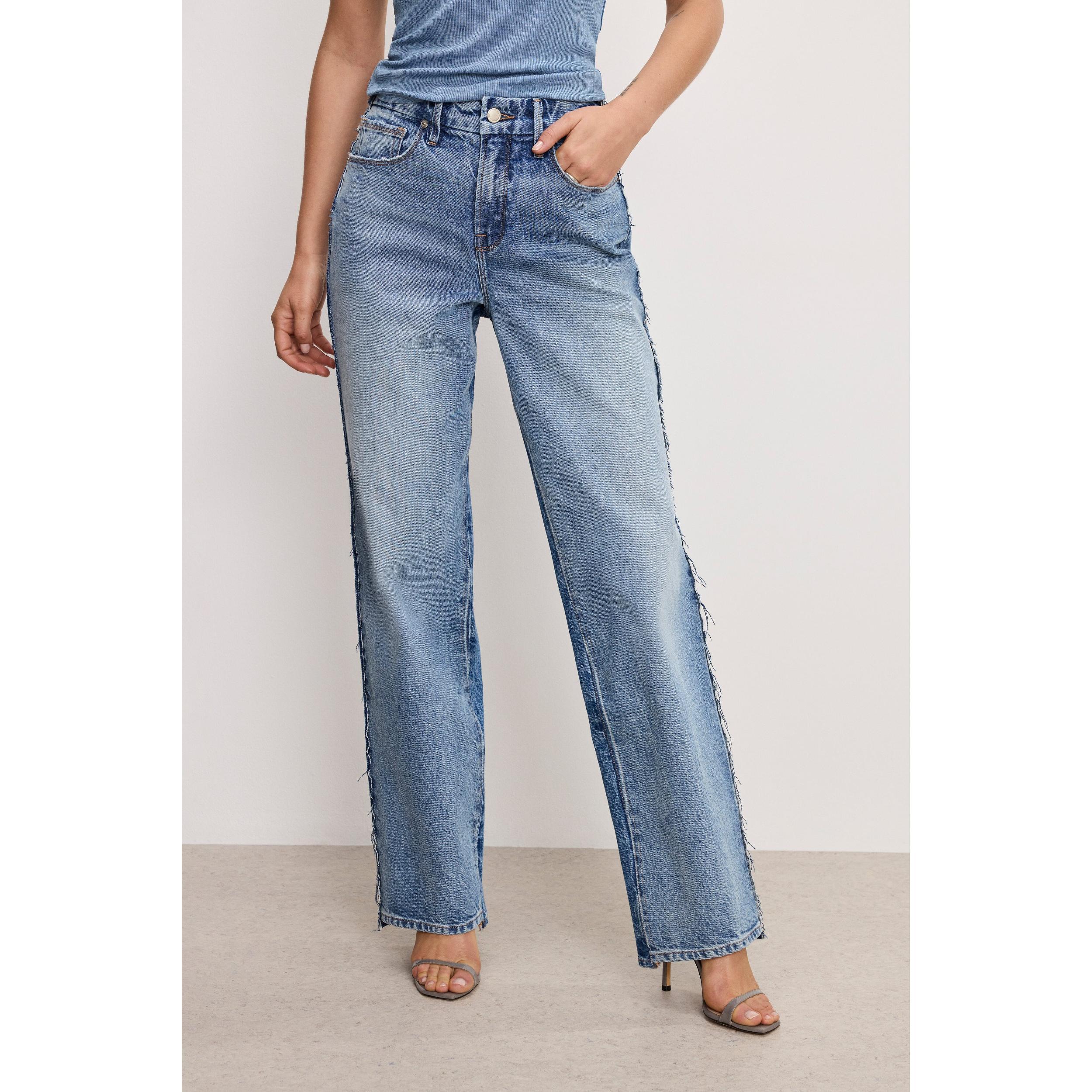 Womens Good 90s Relaxed Jeans | Indigo, Size 30 Plus | Good American by Khlo Kardashian Product Image
