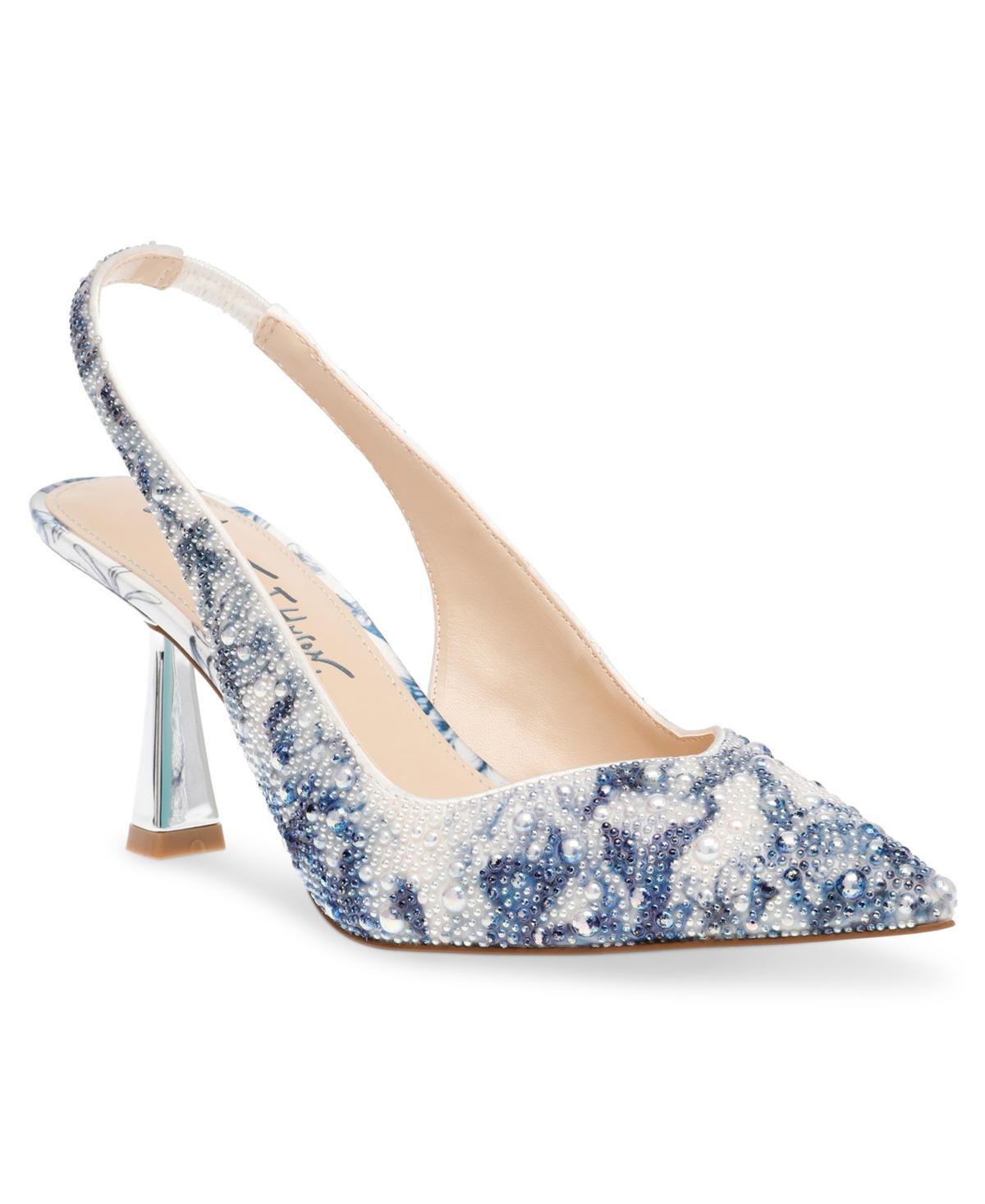 Blue by Betsey Johnson Clark Rhinestone Slingback Pumps Product Image